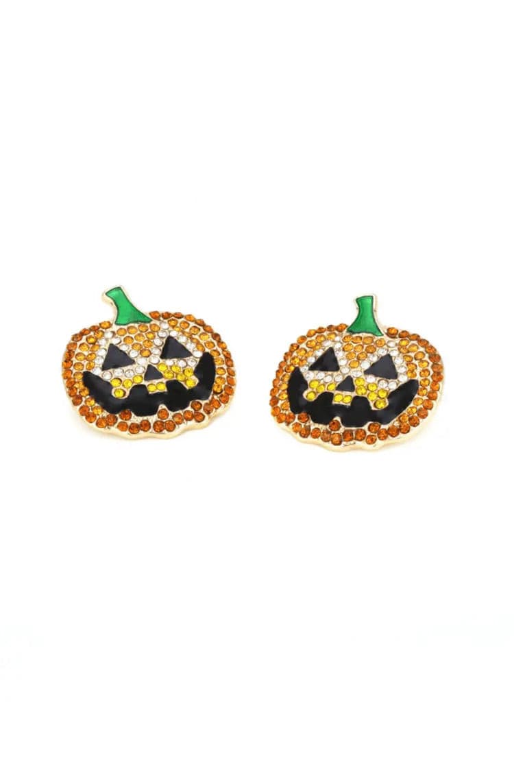 Jade Halloween Pumpkin Earrings-CATCHALL