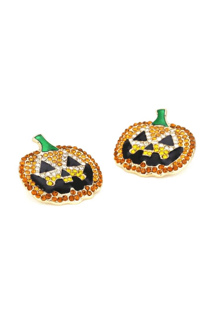 Jade Halloween Pumpkin Earrings-CATCHALL