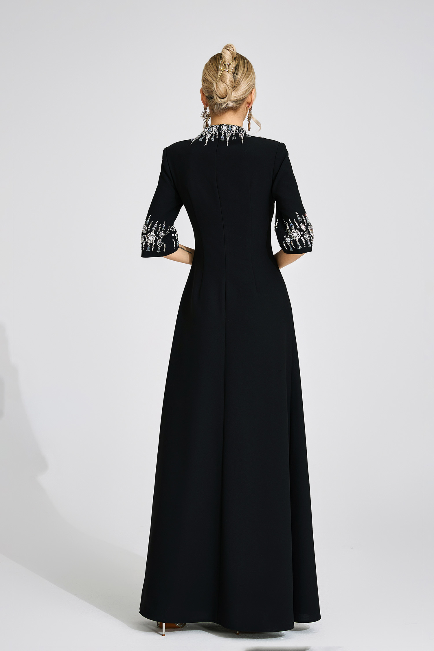 Jade Black Diamond Maxi Dress