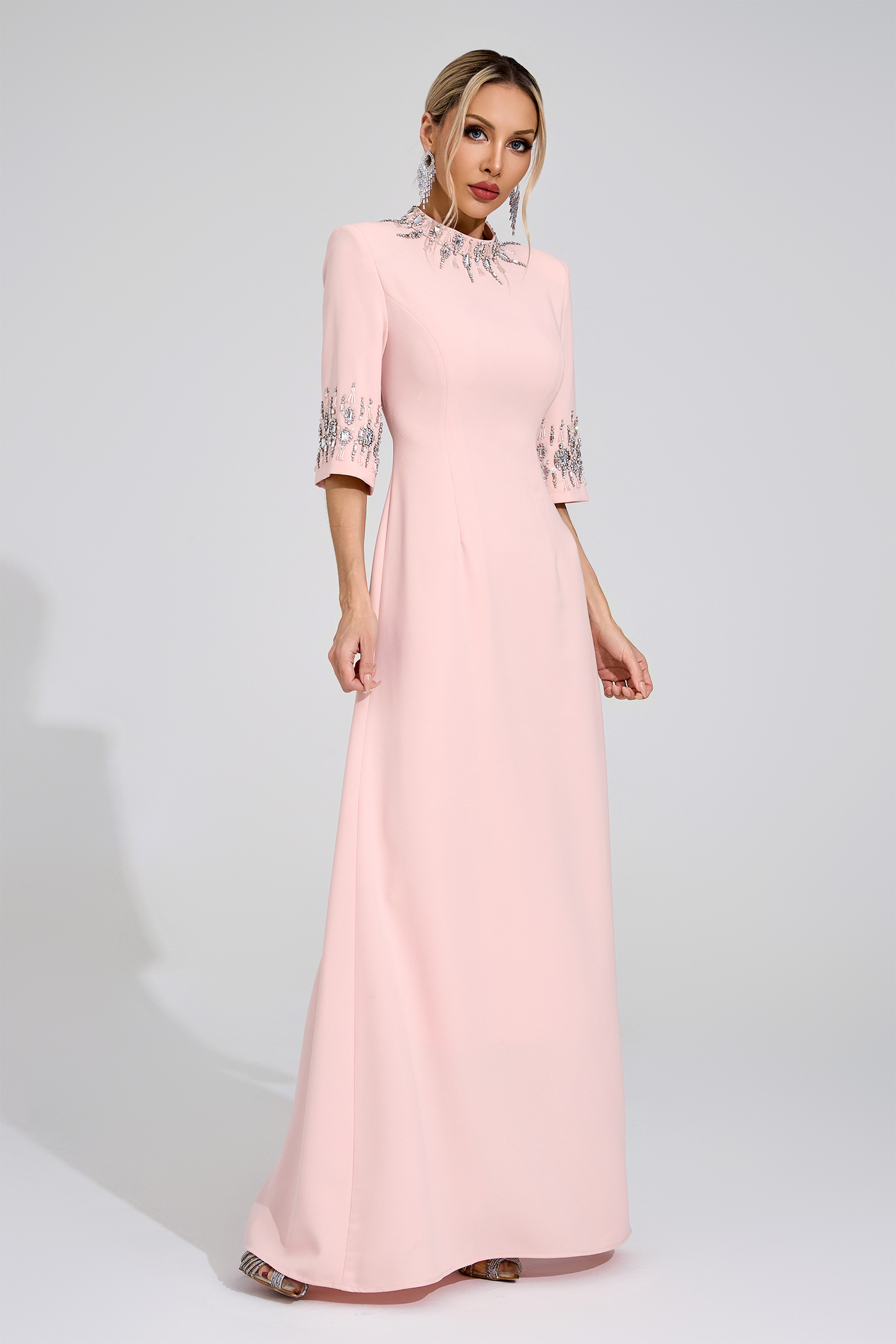 Jade Pink Diamond Maxi Dress