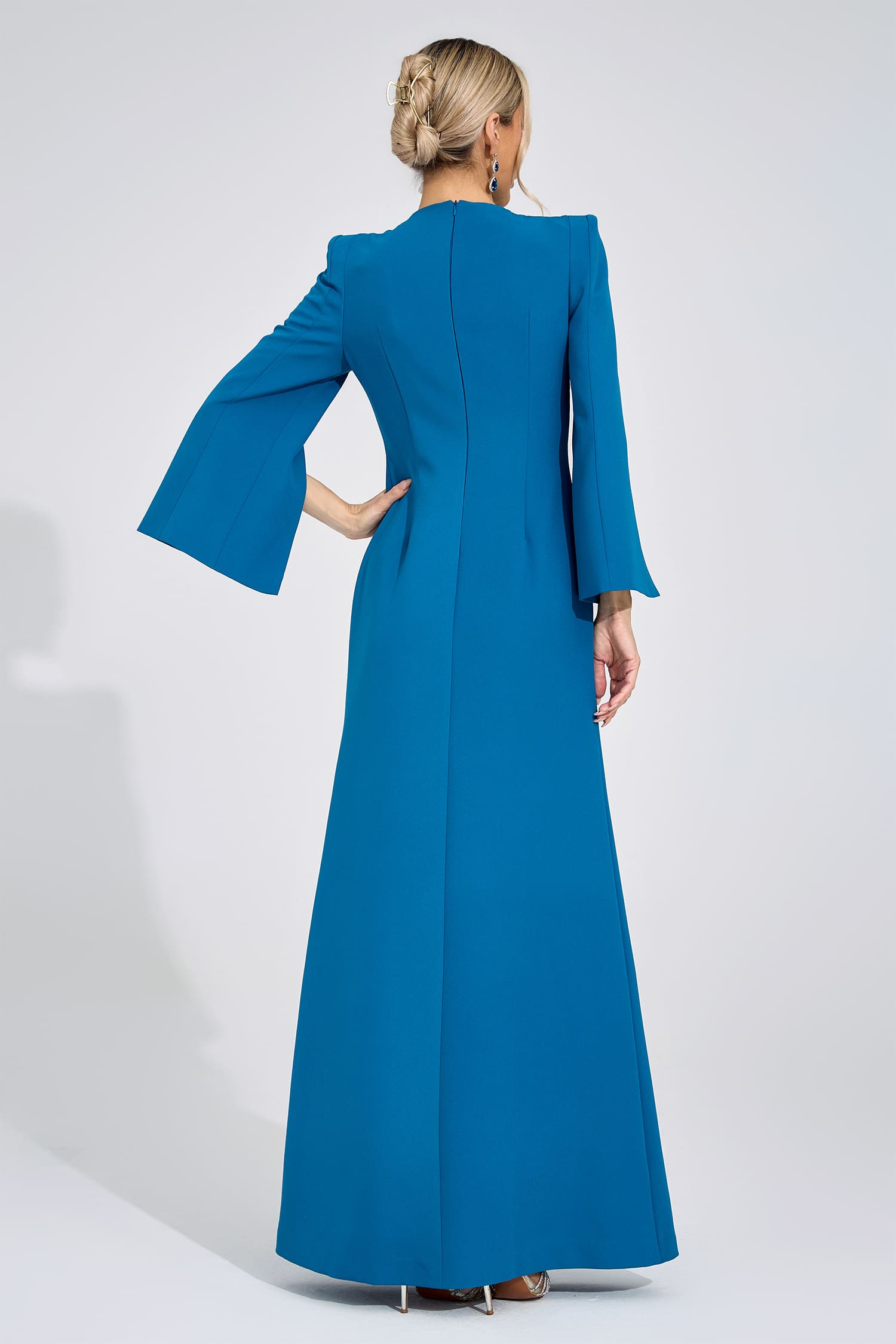Jannike  Sapphire Blue Diamond Maxi Dress