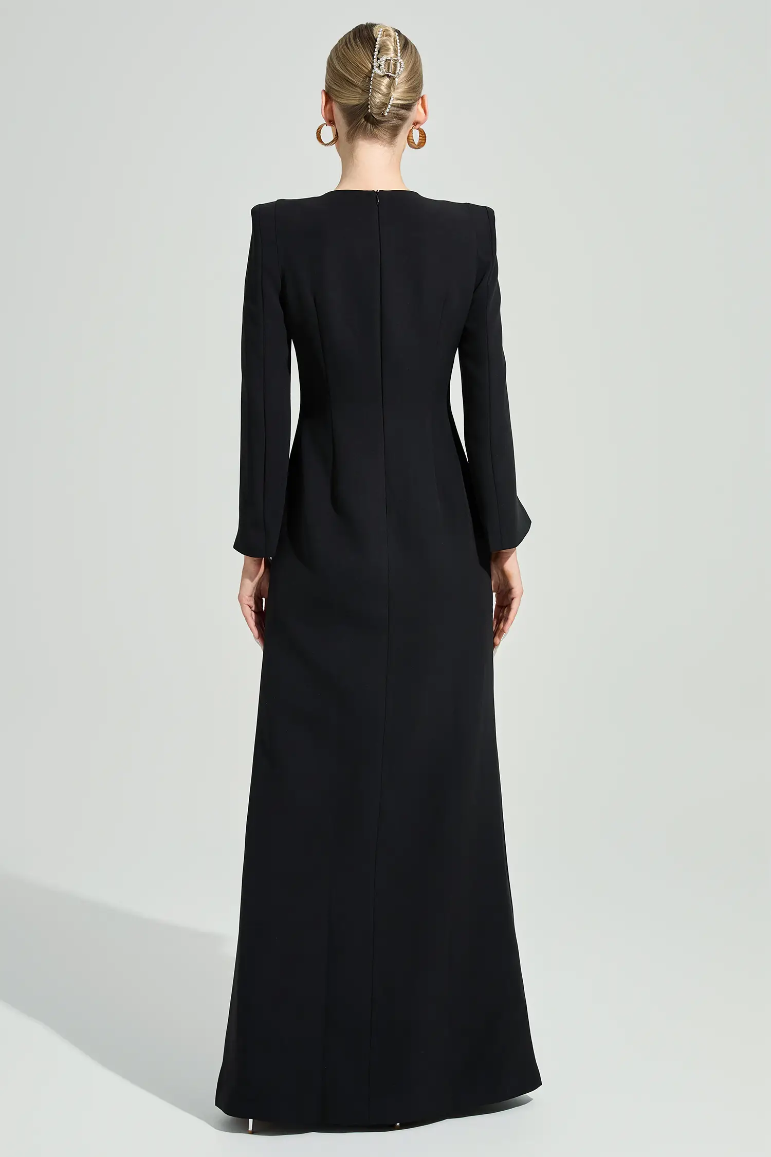 Jannike Black Diamond Maxi Dress