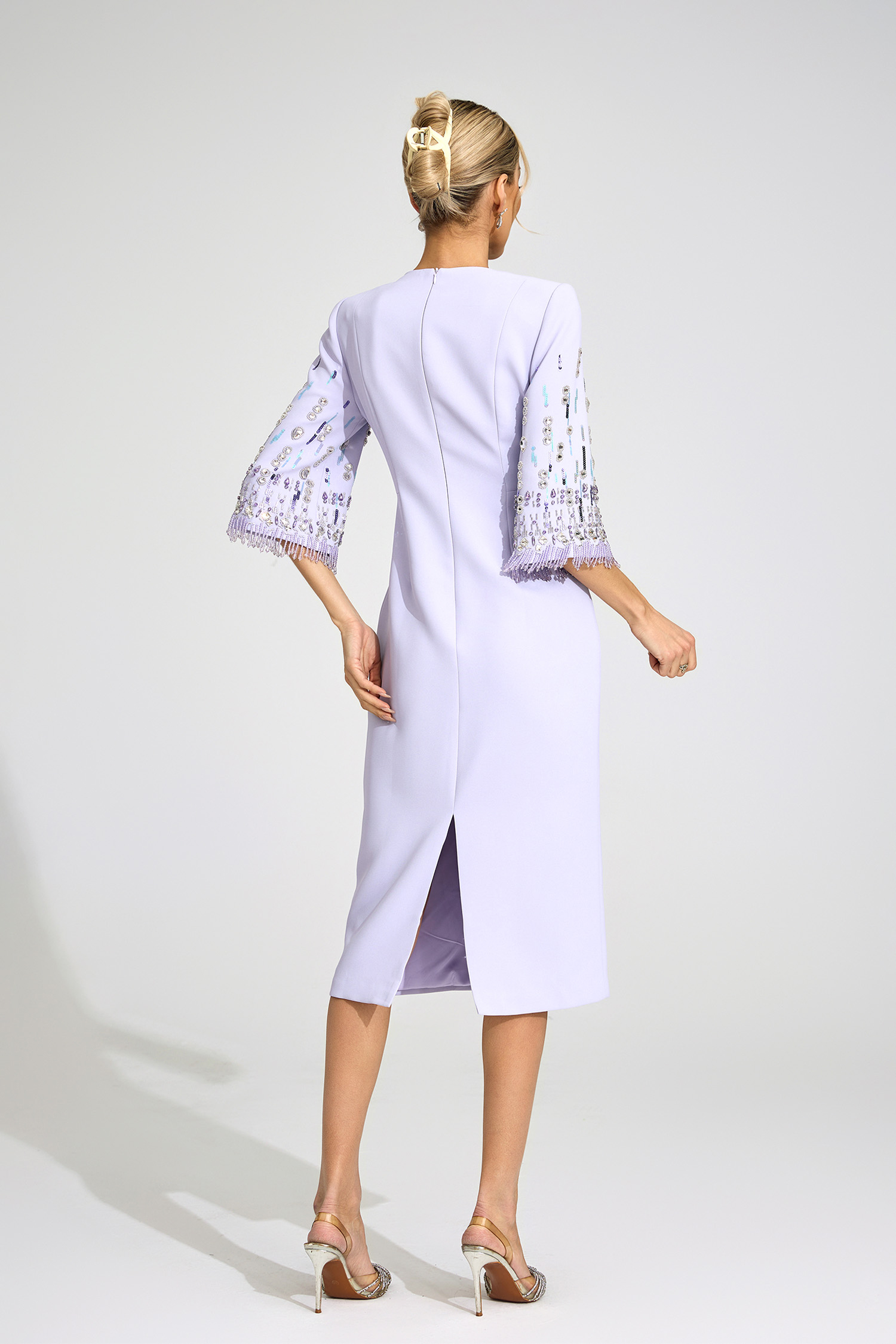 Jetty Purple Diamond Midi Dress