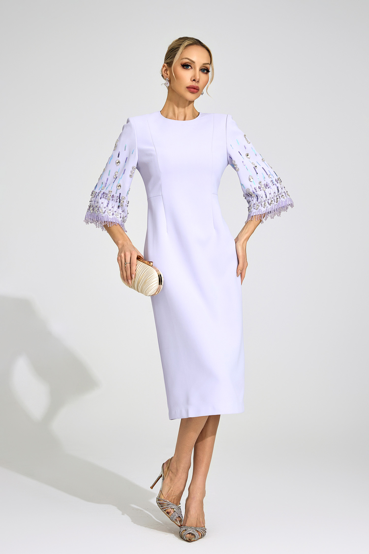 Jetty Purple Diamond Midi Dress