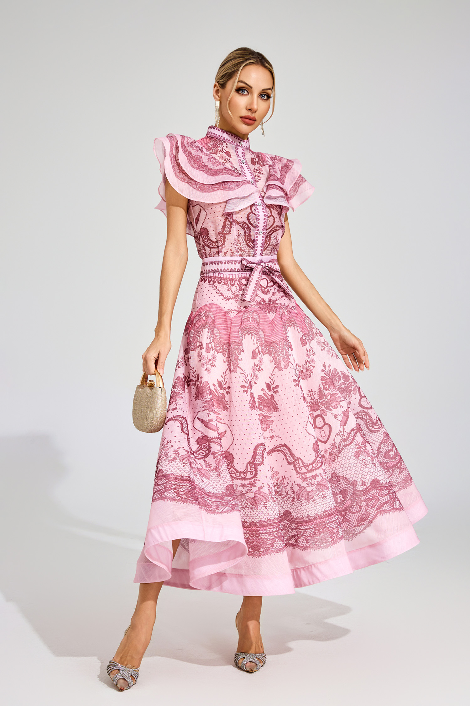 Jimmy Pink Flower Printed Set