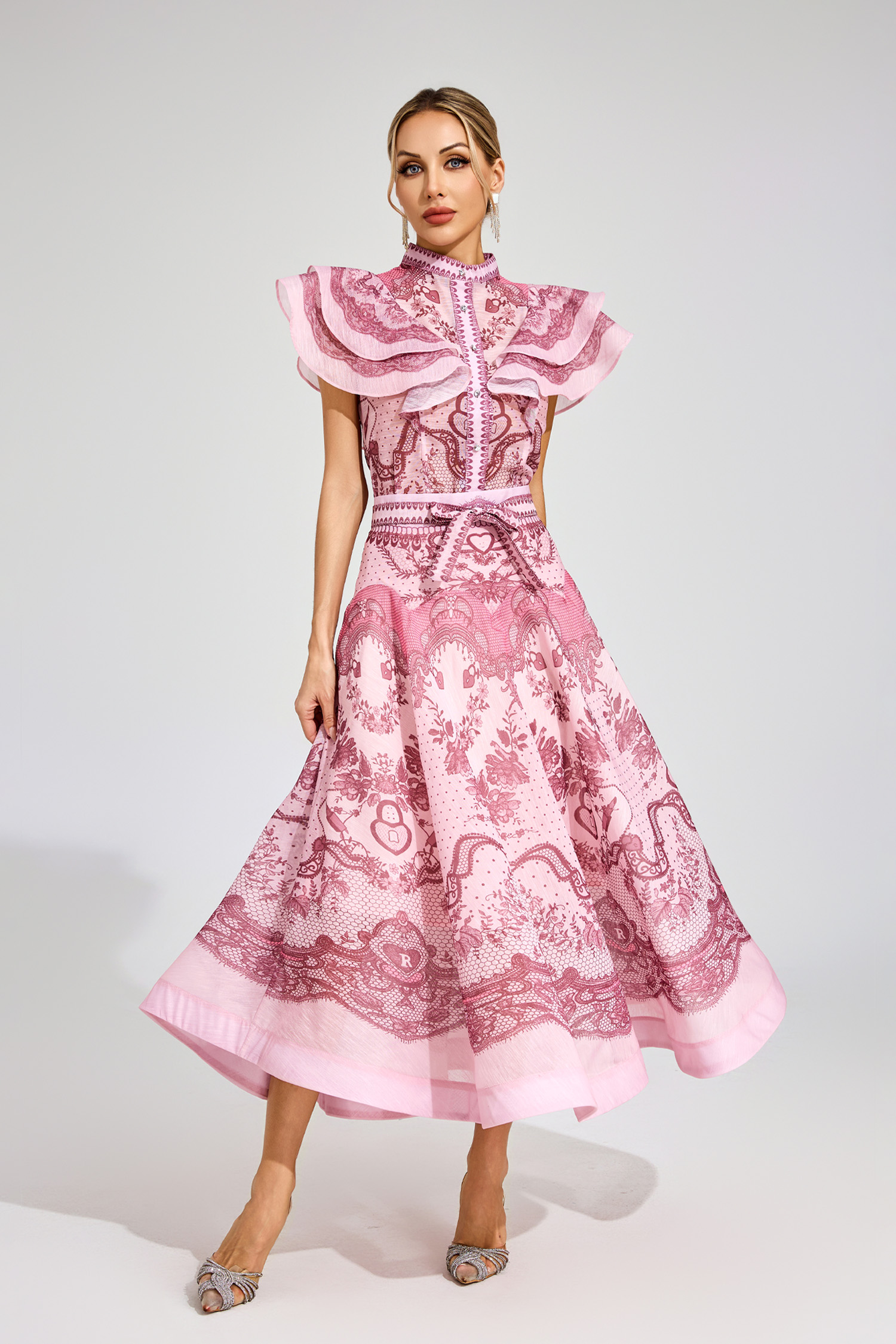 Jimmy Pink Flower Printed Set