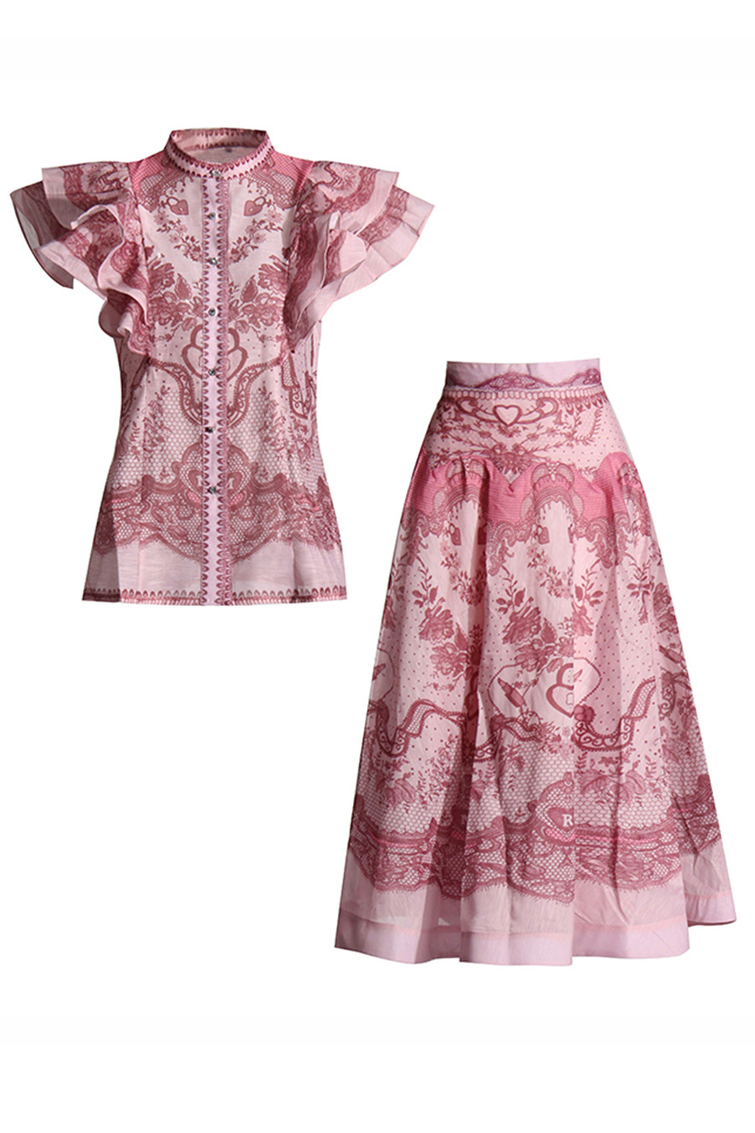 Jimmy Pink Flower Printed Set