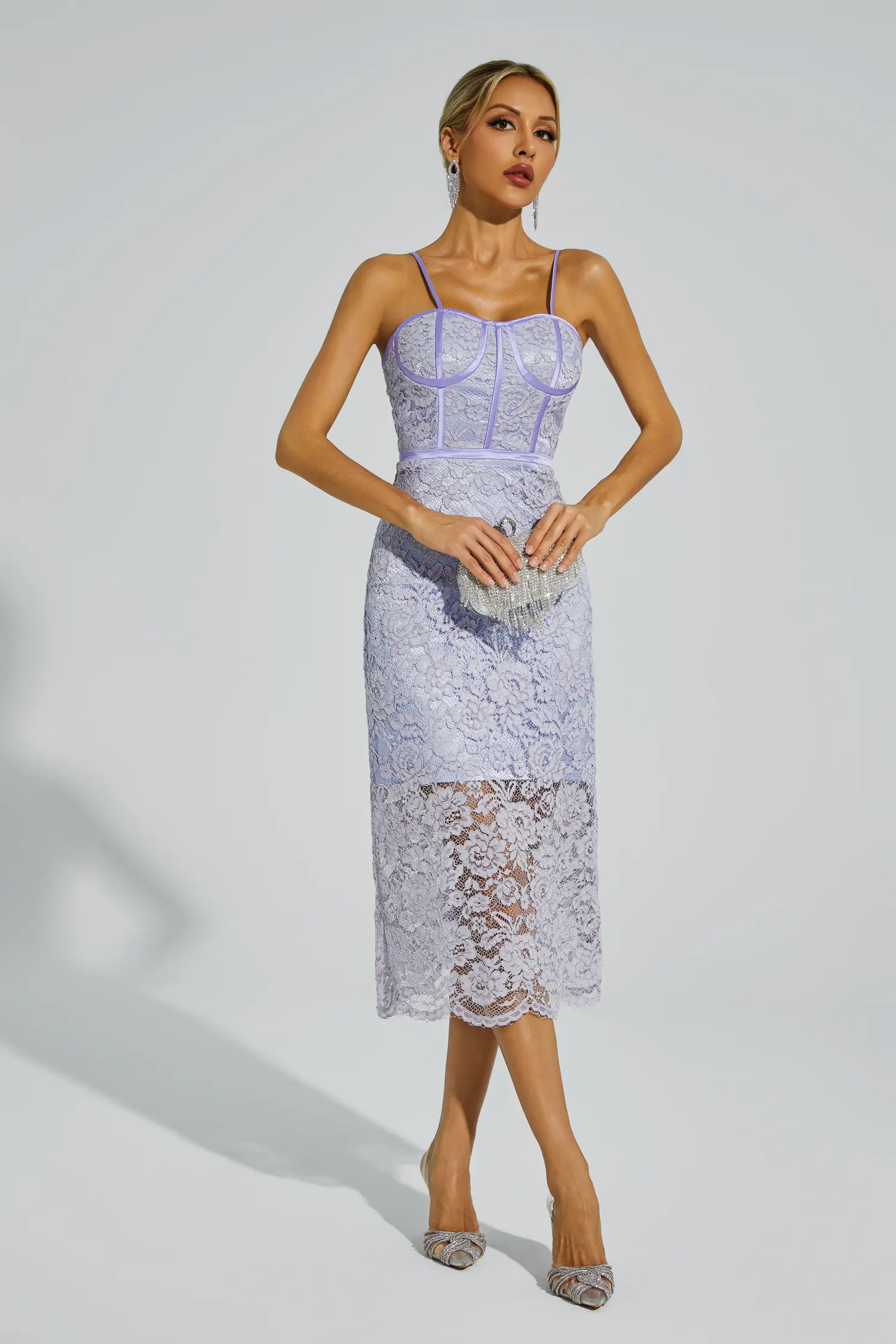 Joel Purple Lace Slip Dress-CATCHALL