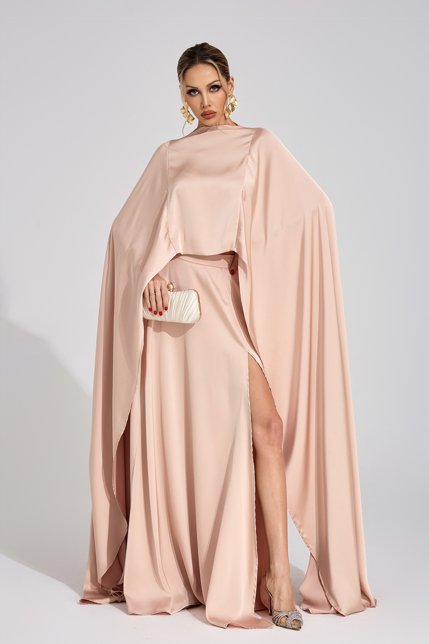 Joule Champagne Scarf Maxi Dress