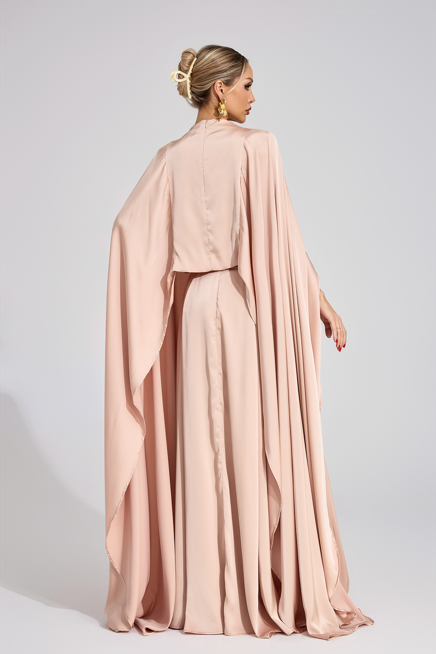 Joule Champagne Scarf Maxi Dress