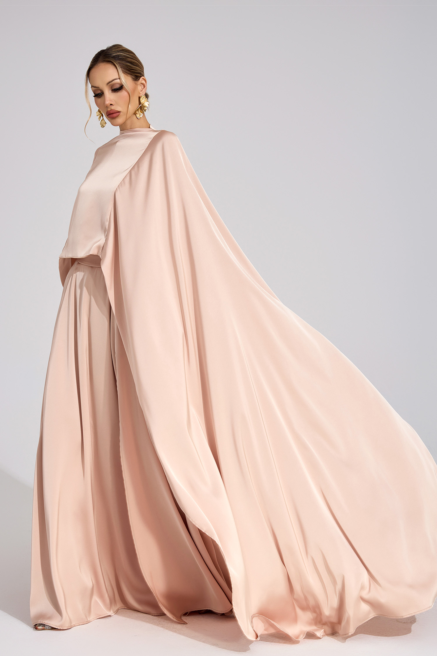 Joule Champagne Scarf Maxi Dress