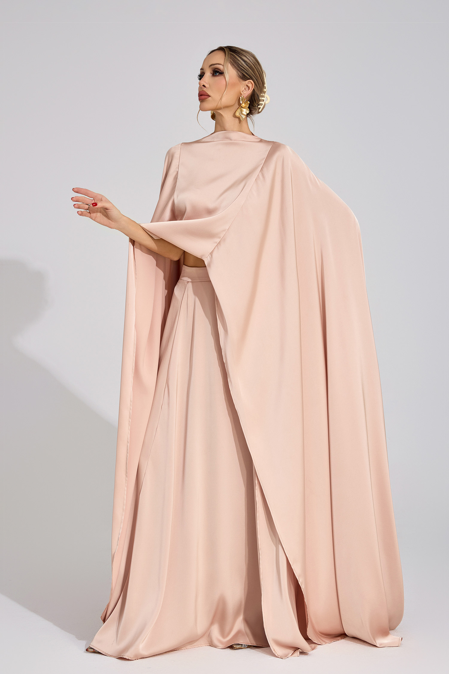 Joule Champagne Scarf Maxi Dress