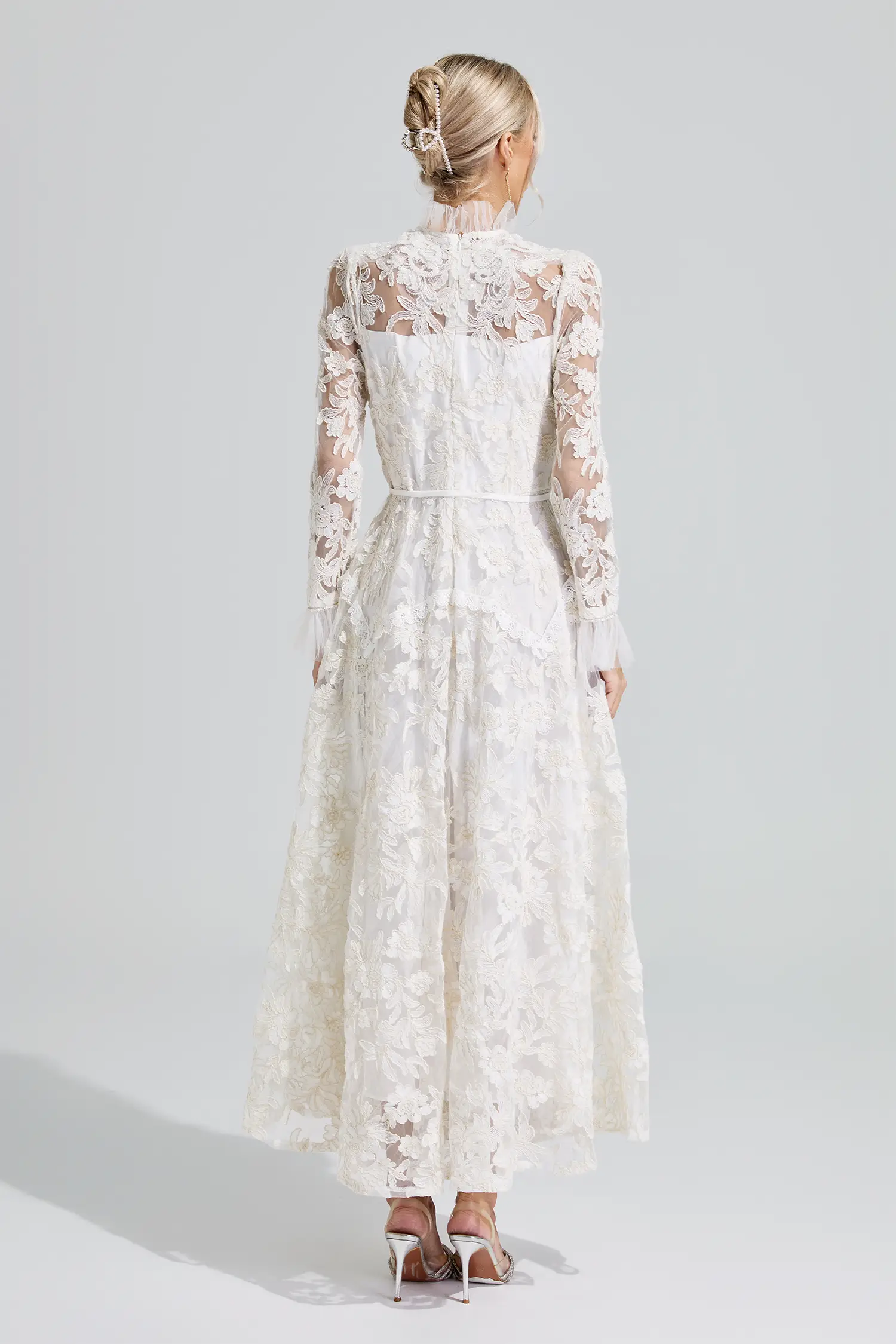 Judith White Lace Maxi Dress