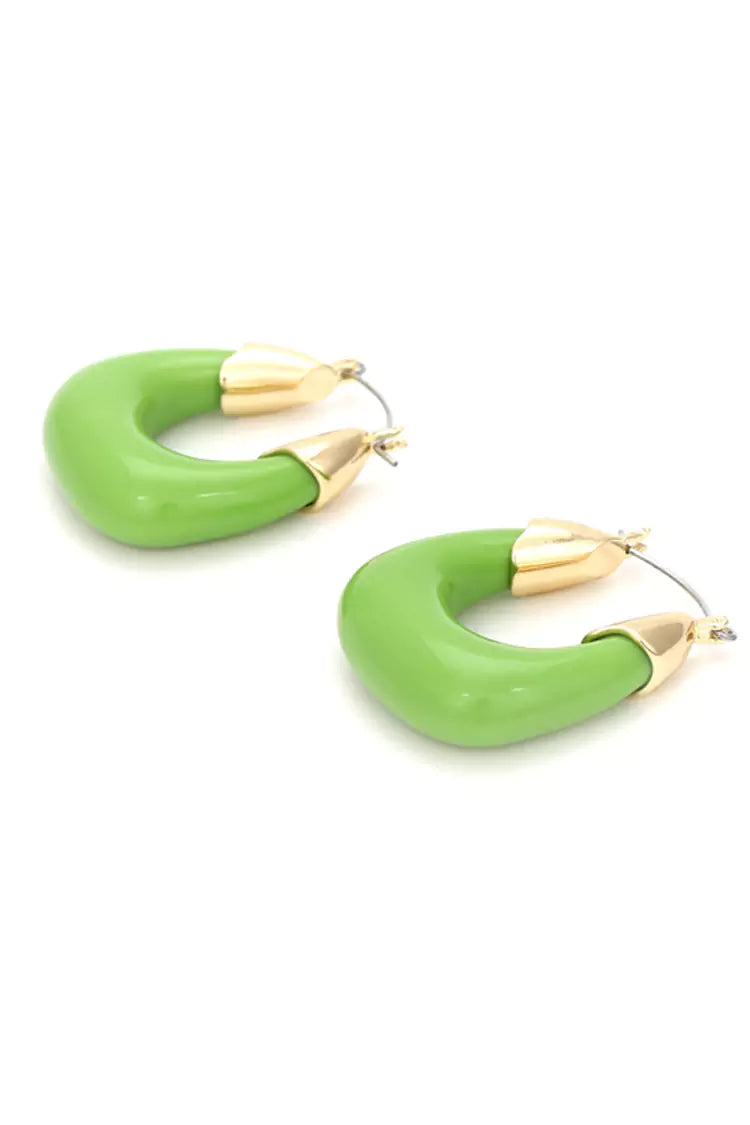 Julianna Green Resin Earrings-CATCHALL
