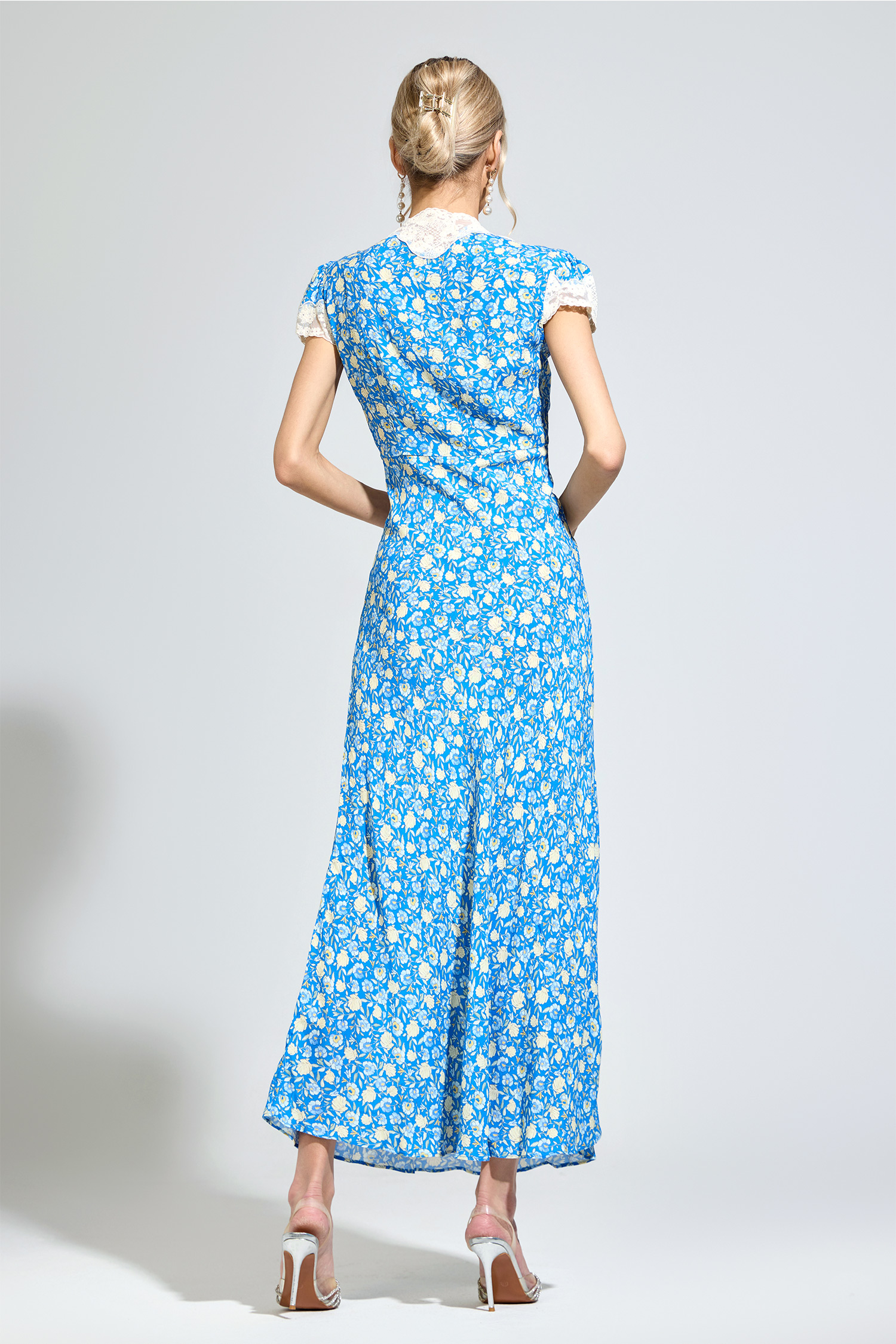 Kafka Blue Floral Print Dress
