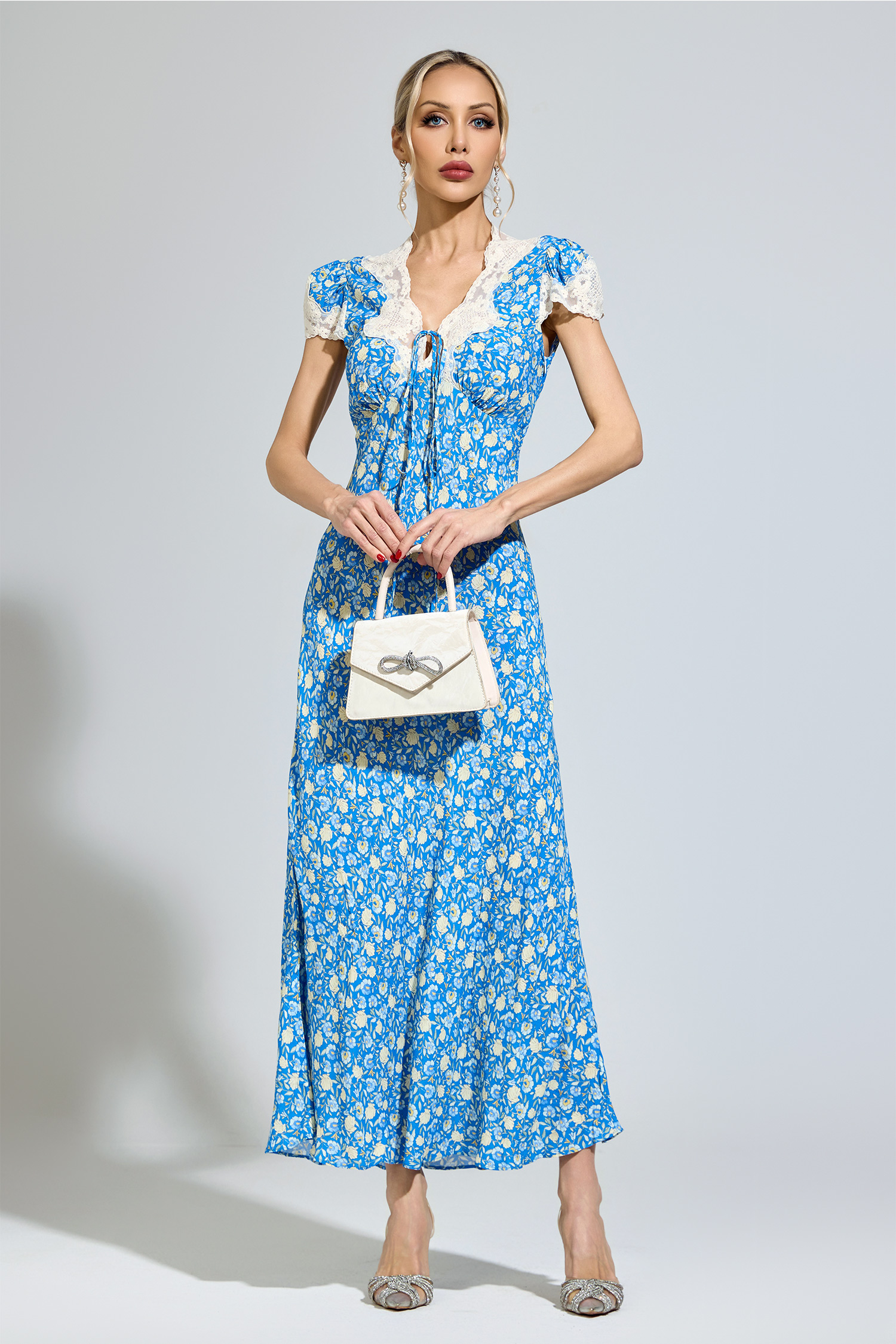 Kafka Blue Floral Print Dress