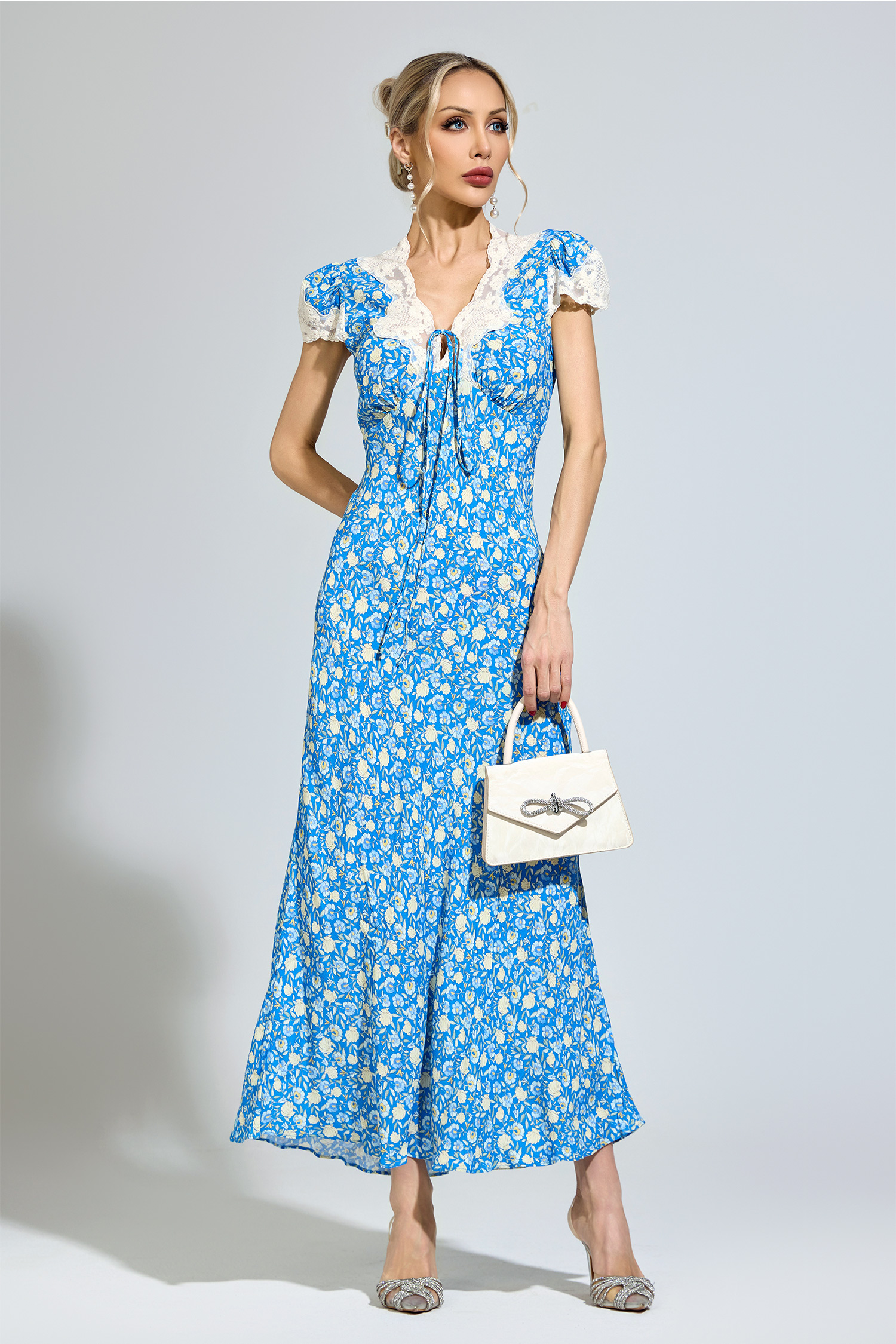 Kafka Blue Floral Print Dress