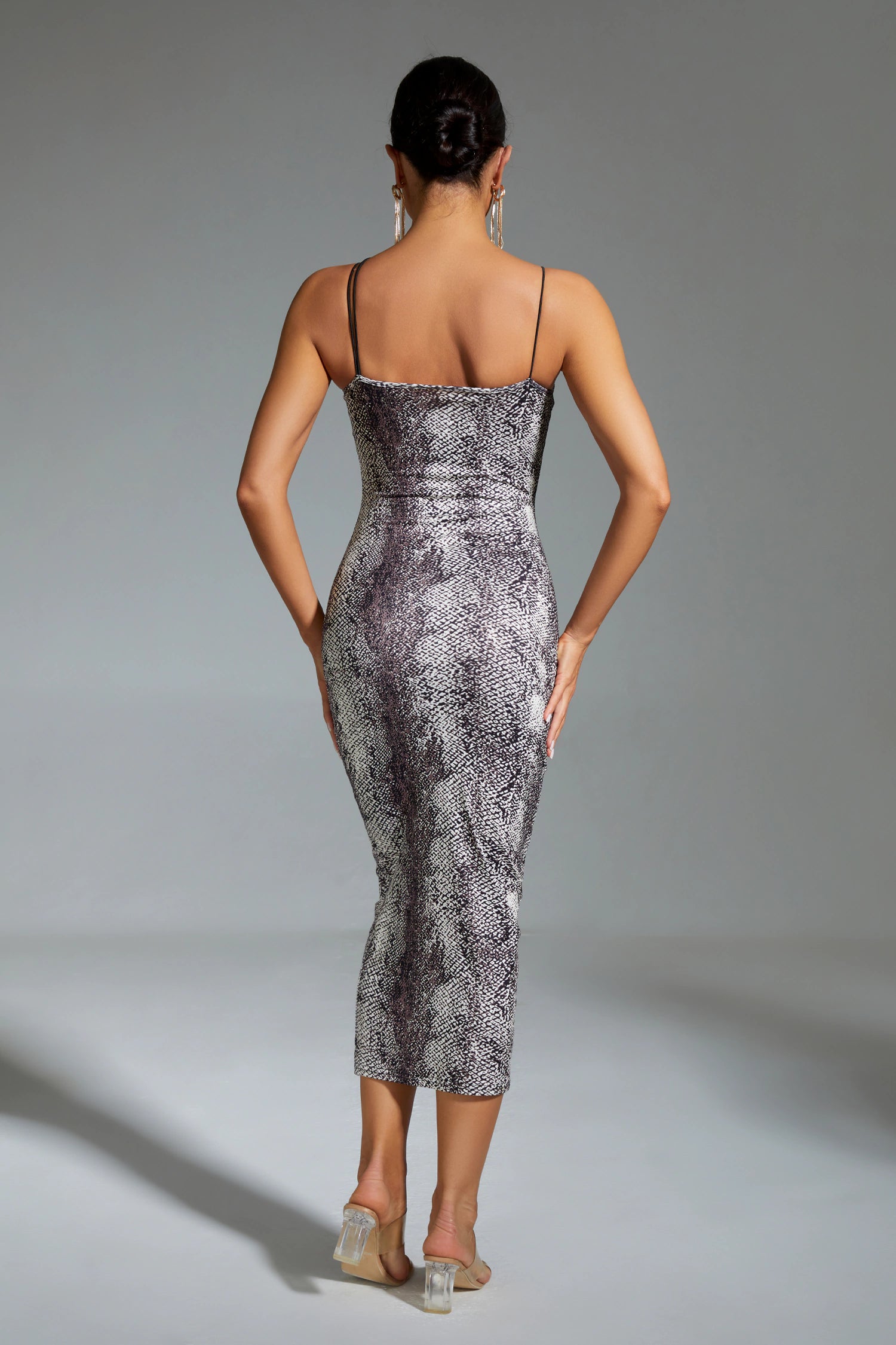 Kailani Snake Pattern Bodycon Dress-CATCHALL