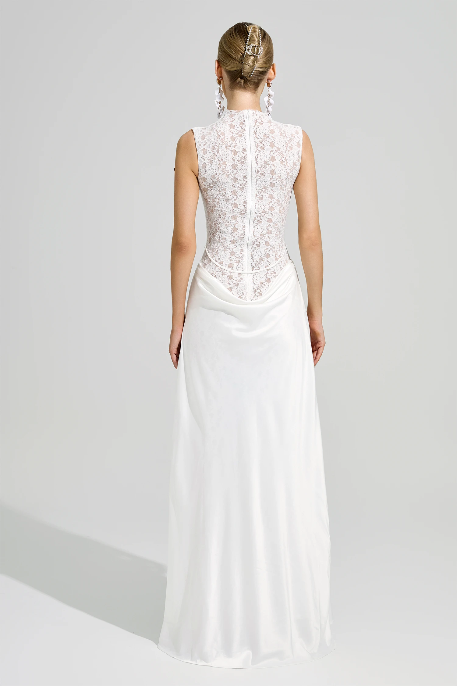 Kandinsky White Lace Formal Dress