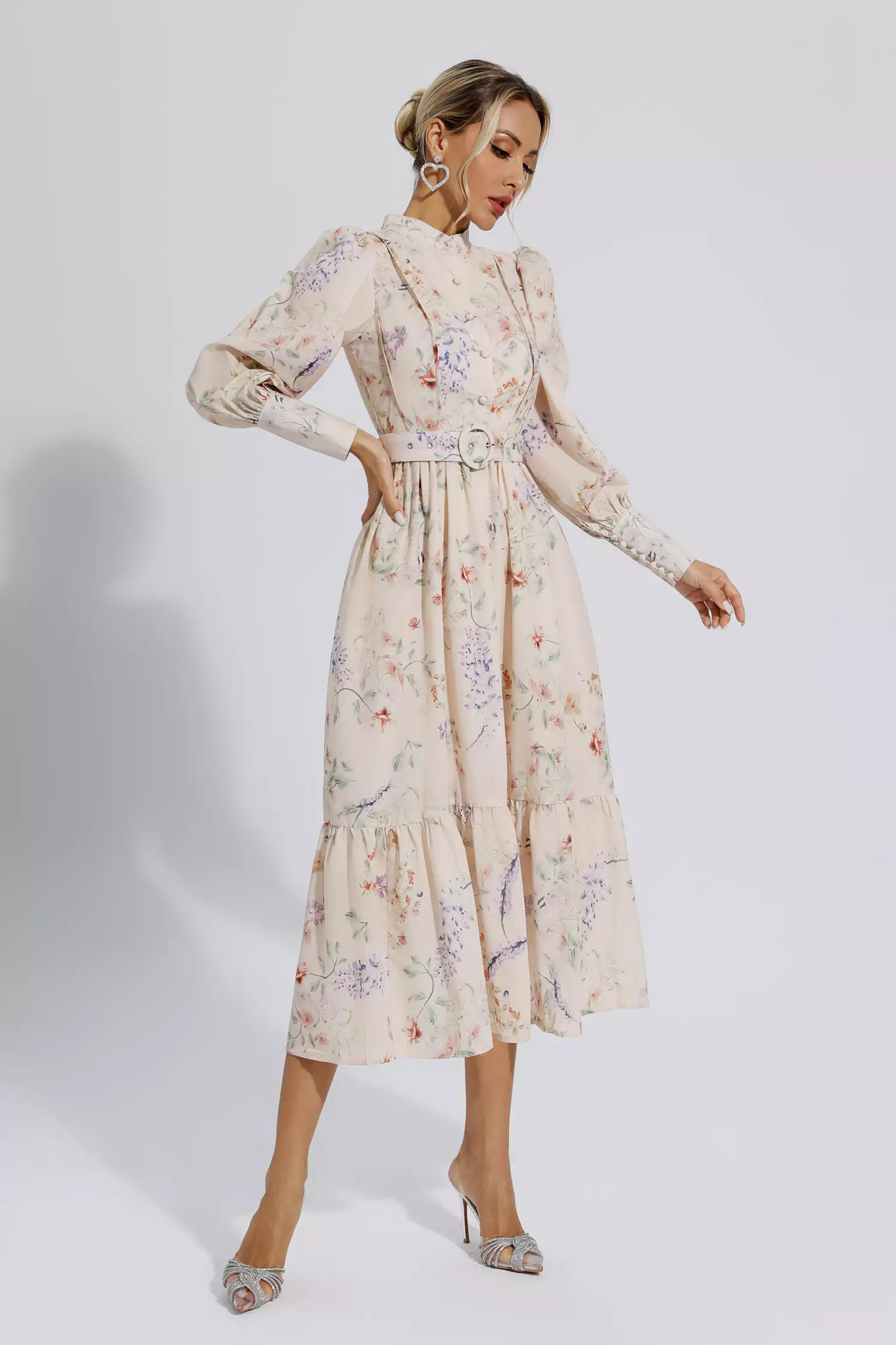 Katy floral hotsell midi dress