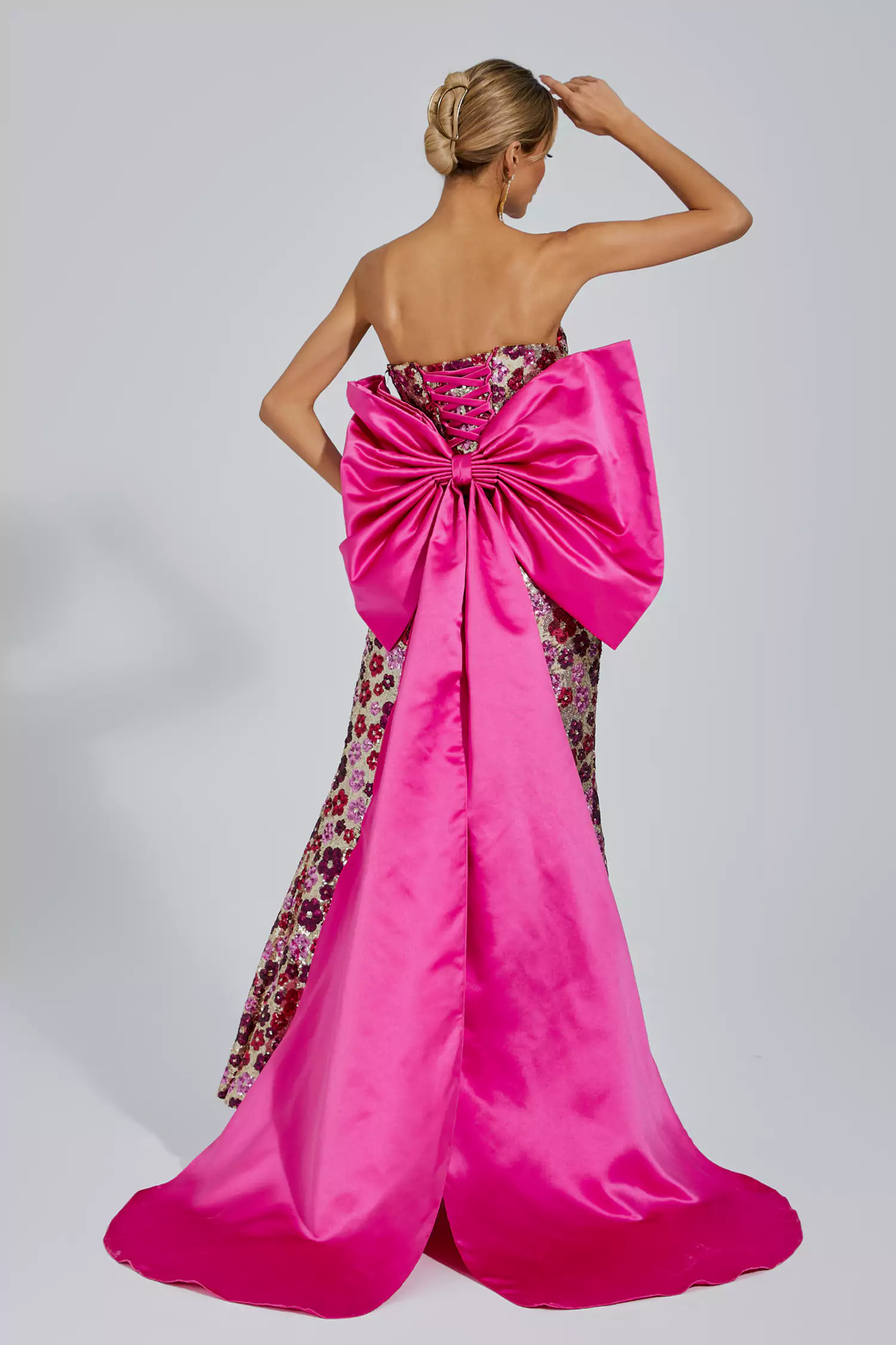 Kiera Red Flower Sequin Dress-CATCHALL