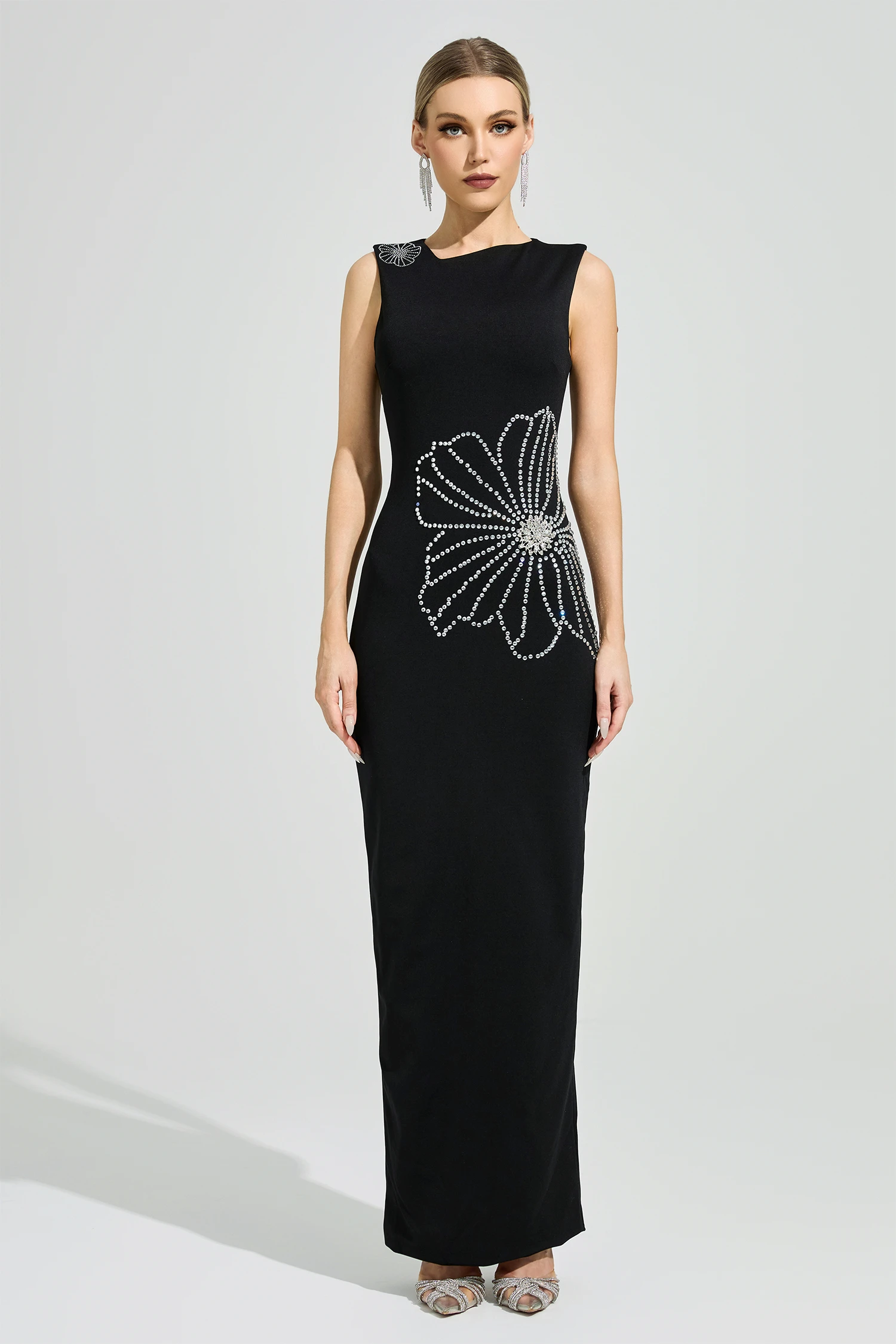 Klein Black Diamond Bodycon Dress