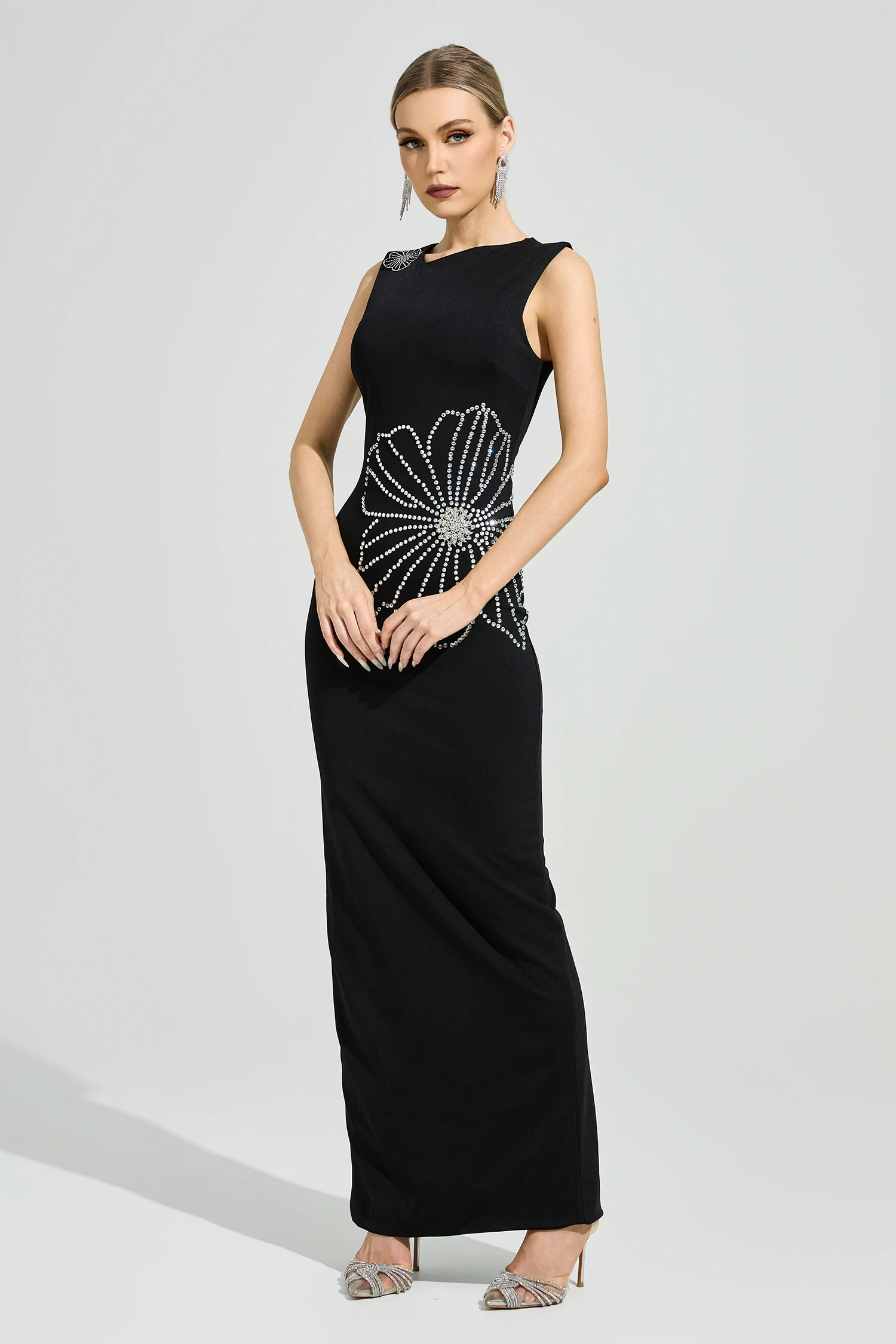 Klein Black Diamond Bodycon Dress
