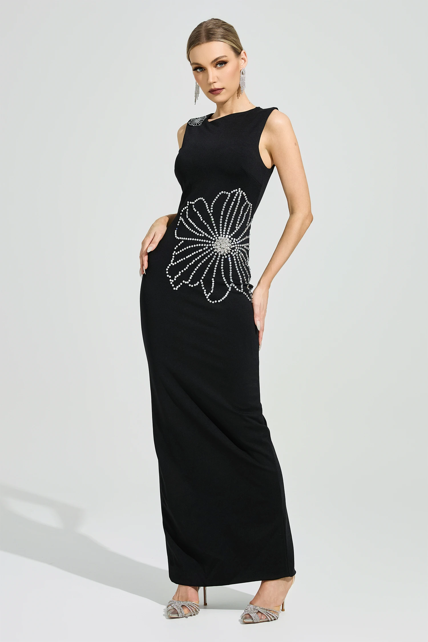 Klein Black Diamond Bodycon Dress