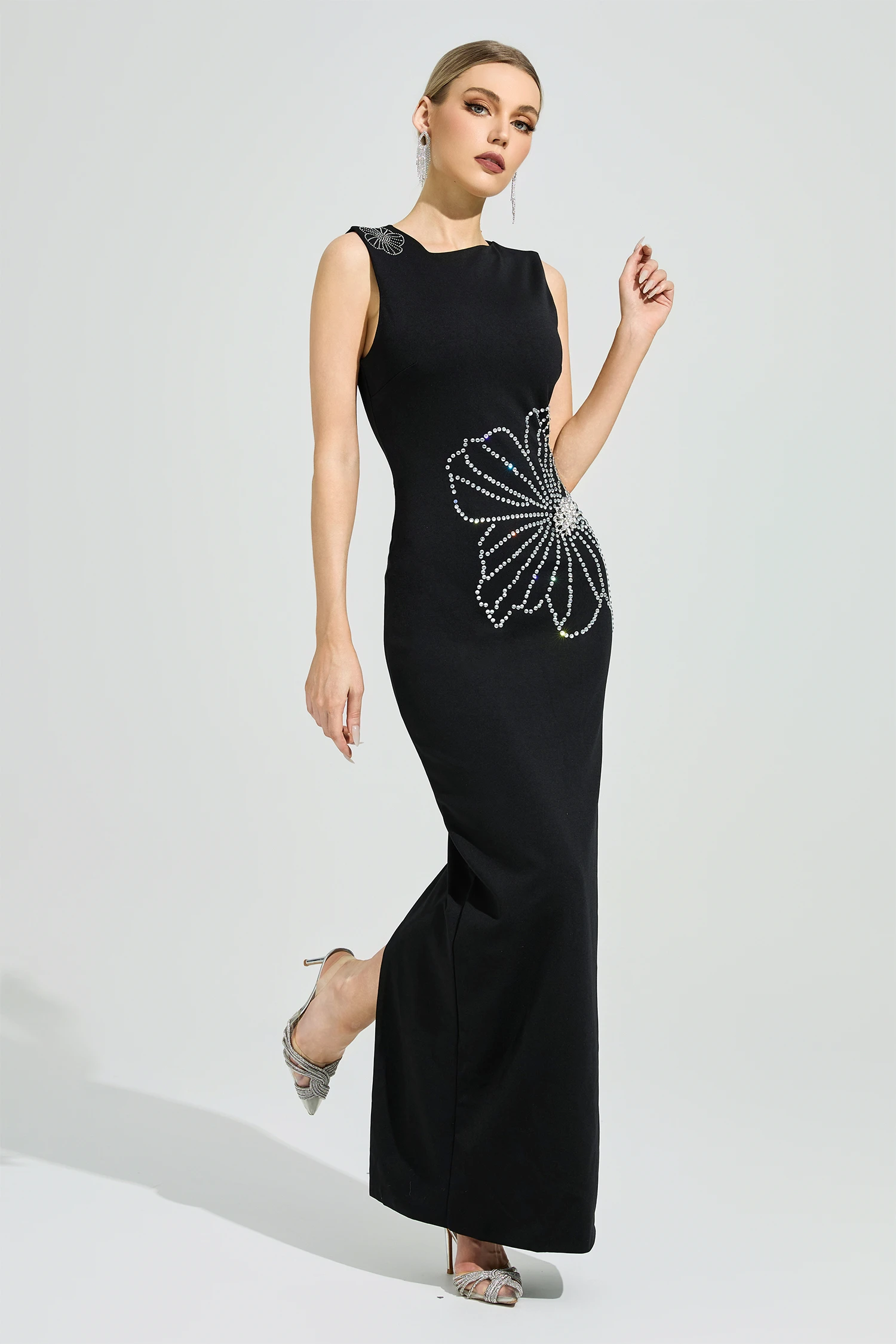 Klein Black Diamond Bodycon Dress