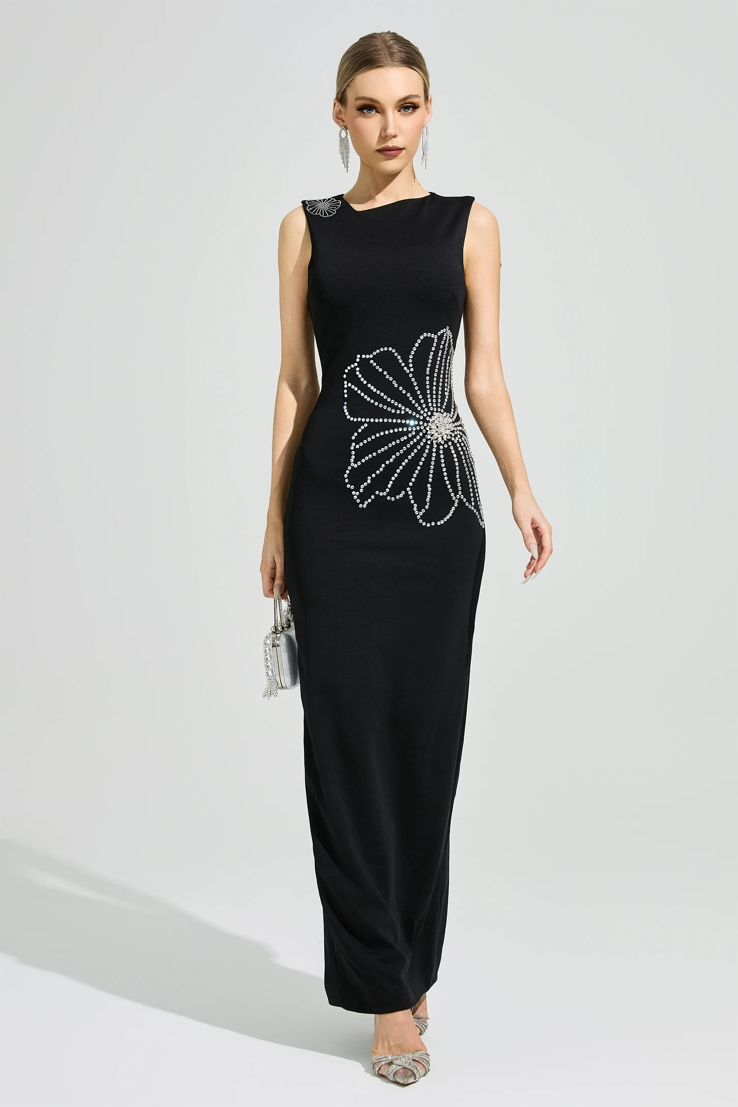 Klein Black Diamond Bodycon Dress