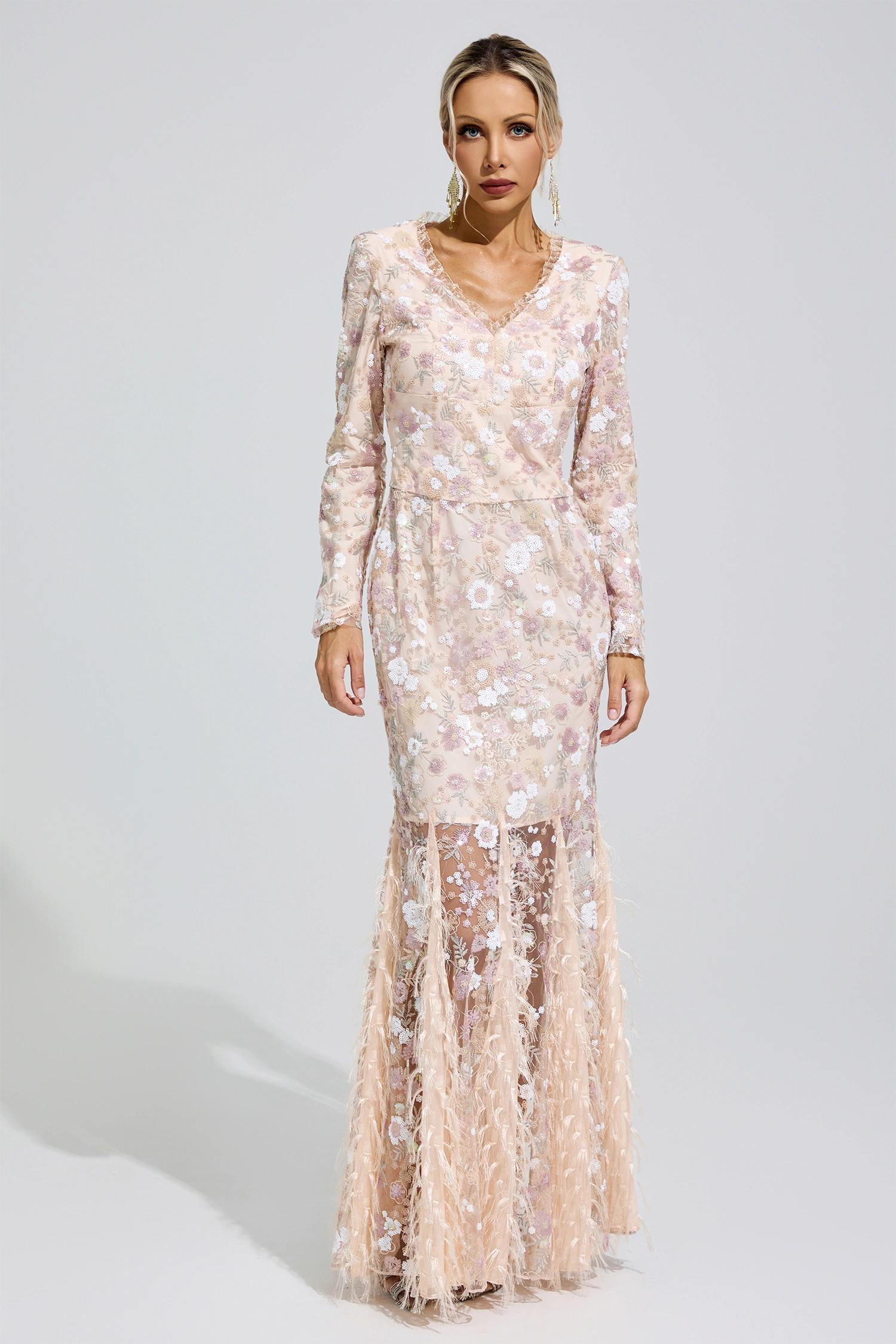 Kusama Floral Lace Mermaid Dress