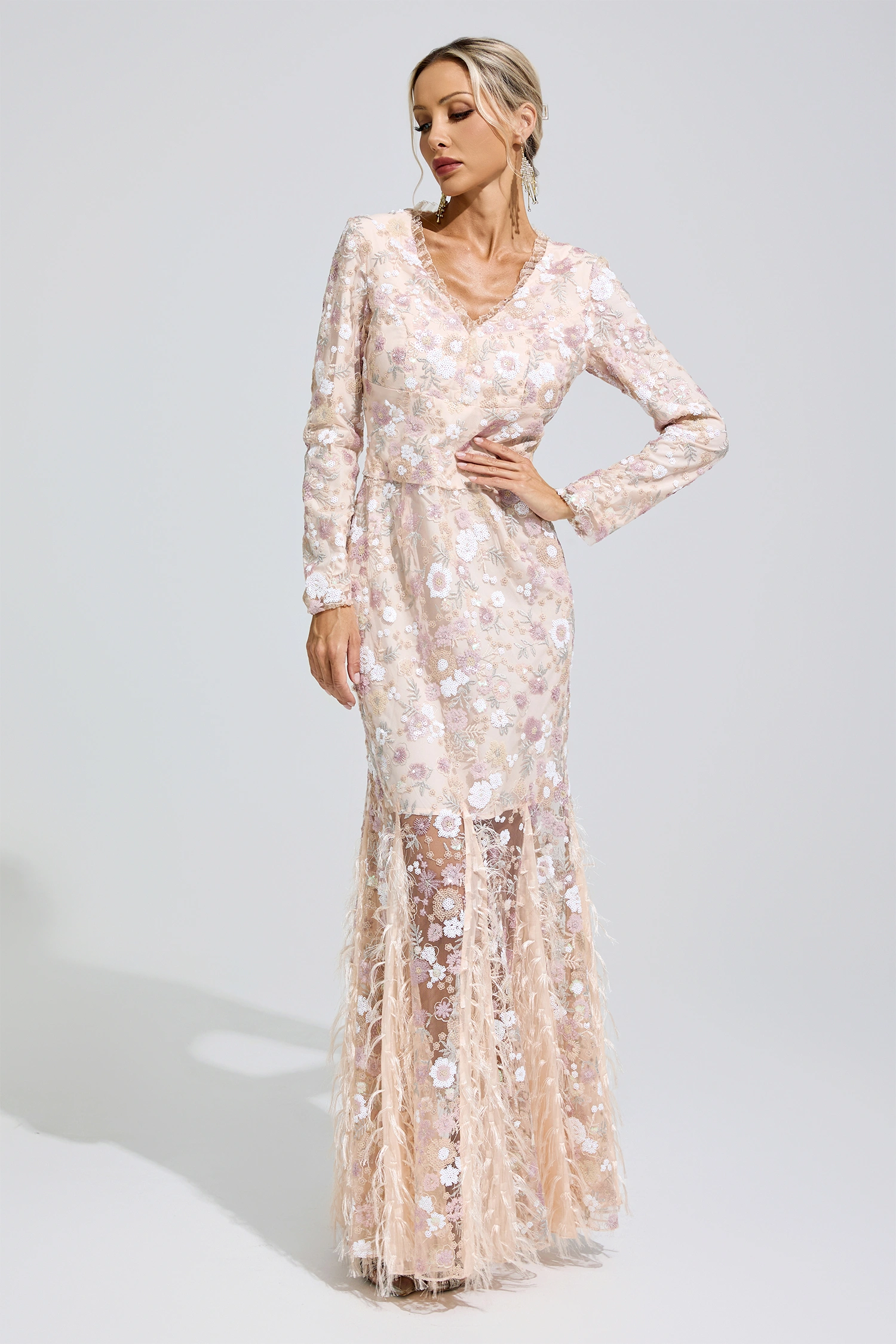 Kusama Floral Lace Mermaid Dress