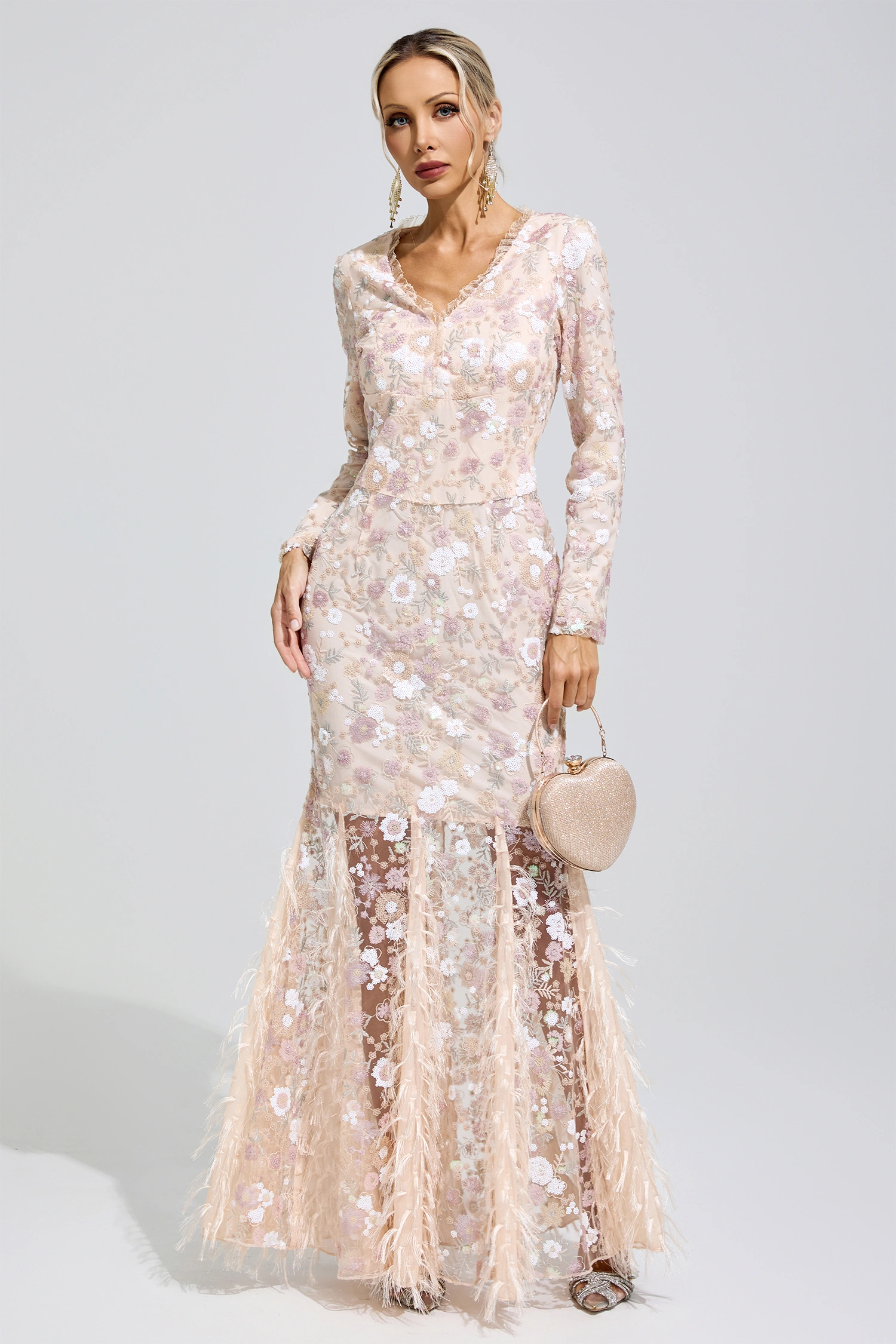 Kusama Floral Lace Mermaid Dress