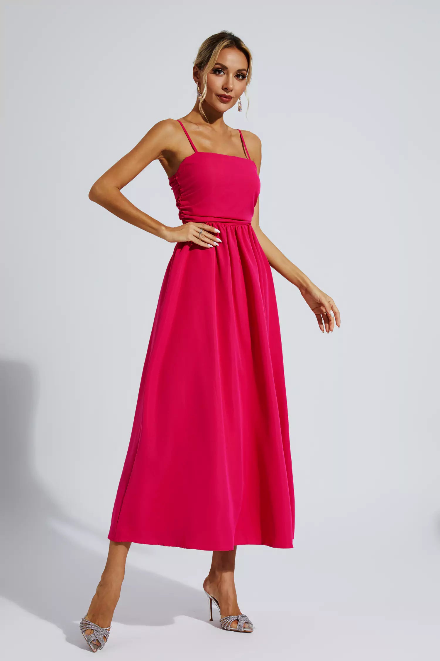 Kyla Rose Red Slip Vacation Maxi Dress-CATCHALL