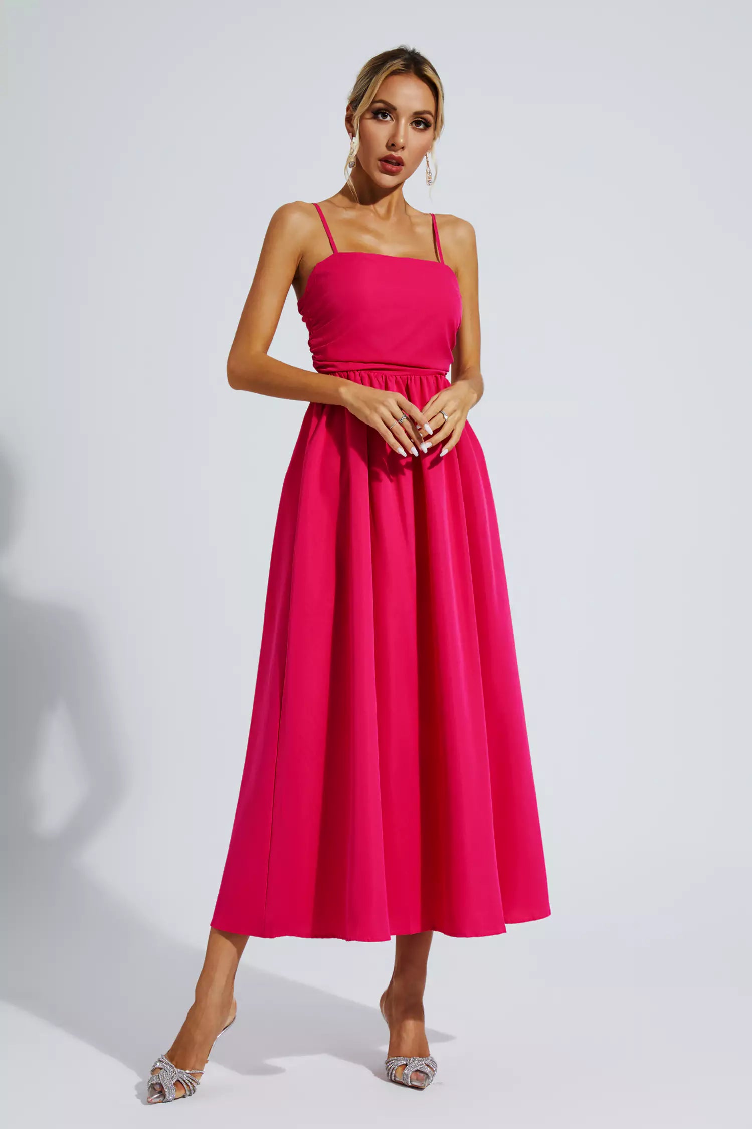 Kyla Rose Red Slip Vacation Maxi Dress-CATCHALL