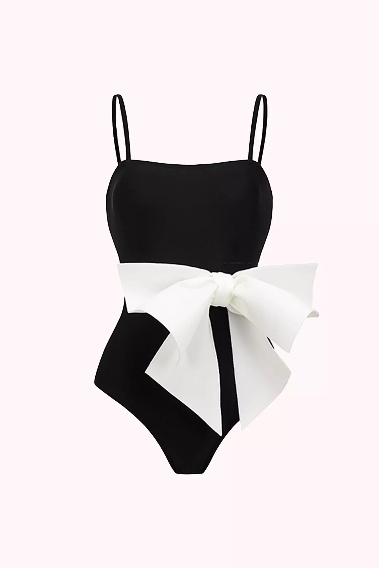 Laura Black Bow-knot One Piece Swimwear-CATCHALL