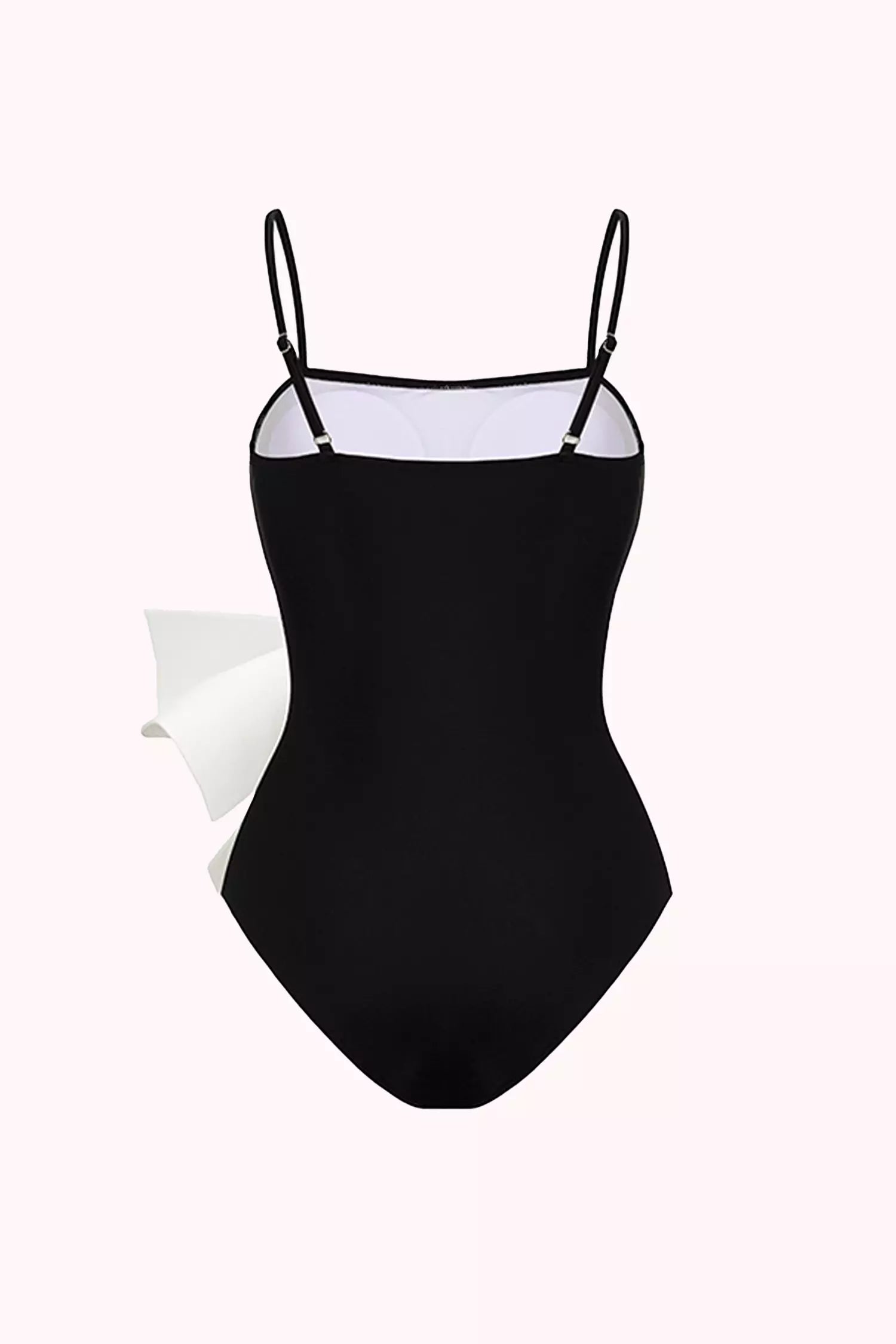 Laura Black Bow-knot One Piece Swimwear-CATCHALL
