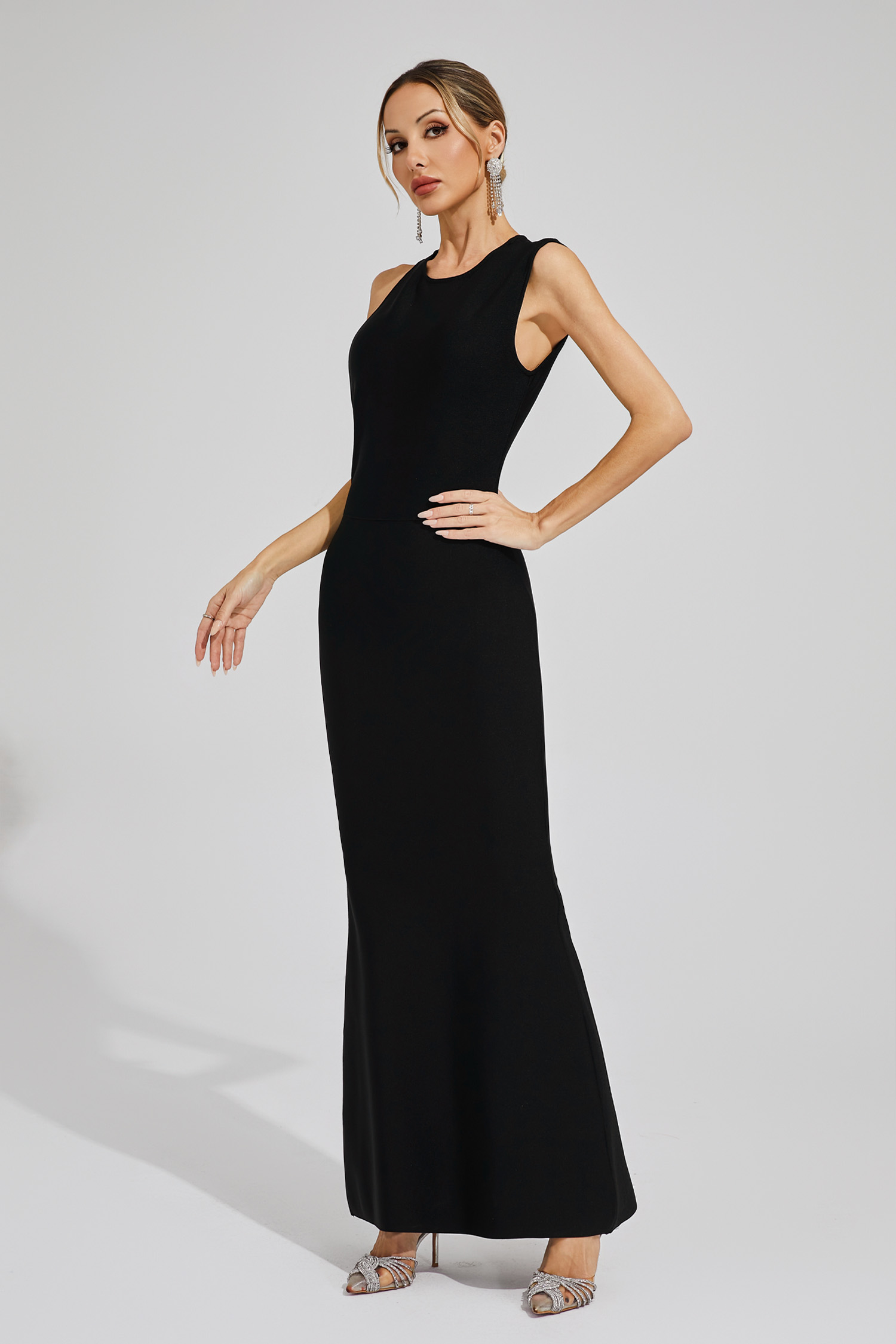 Laurie Black Backless Bandage Dress 