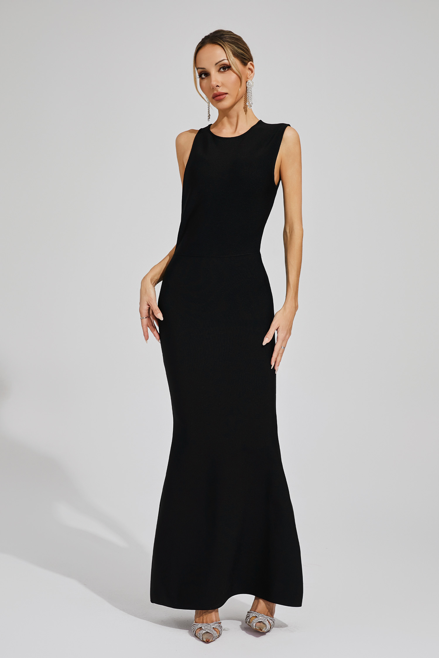 Laurie Black Backless Bandage Dress 