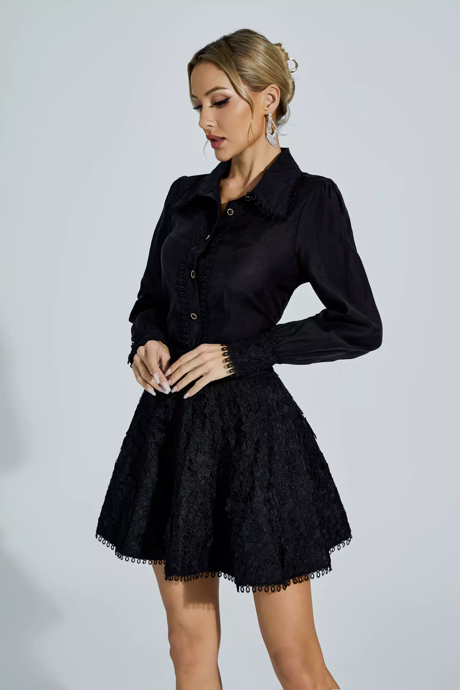 Layne Black Embroidery Set-CATCHALL