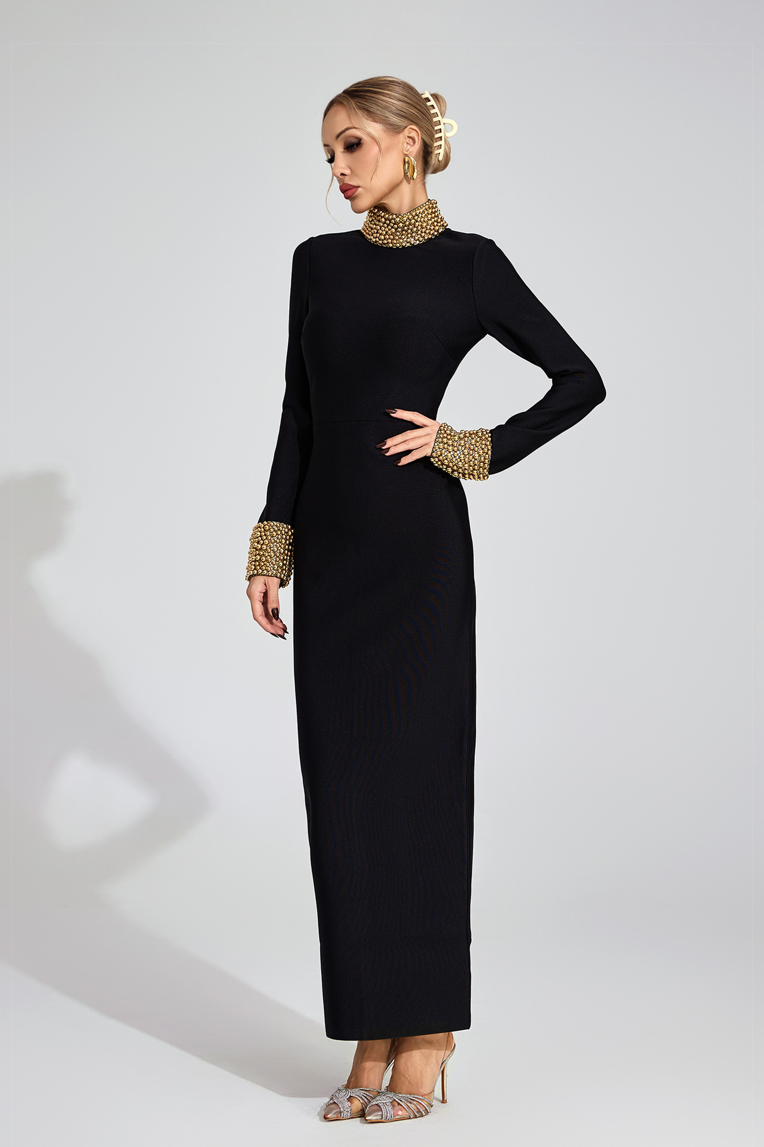 Leonie Black Backless Maxi Dress