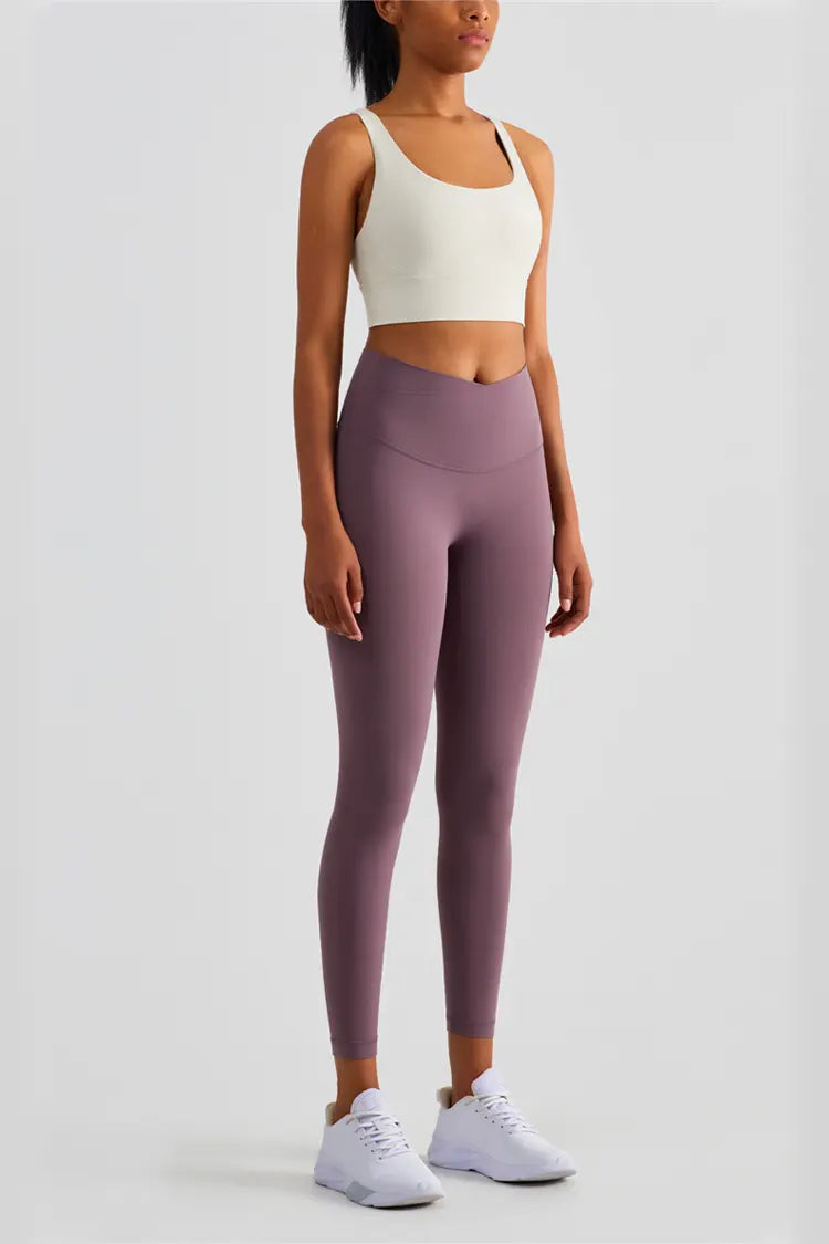 Fit Girl Kloset — Scrunch Leggings( purple, neon coral, black