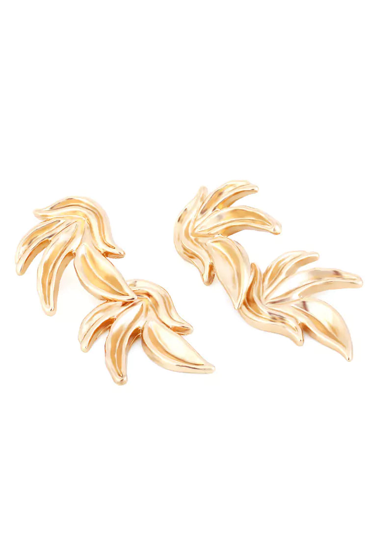 Lia Gold Leaves Earrings-CATCHALL