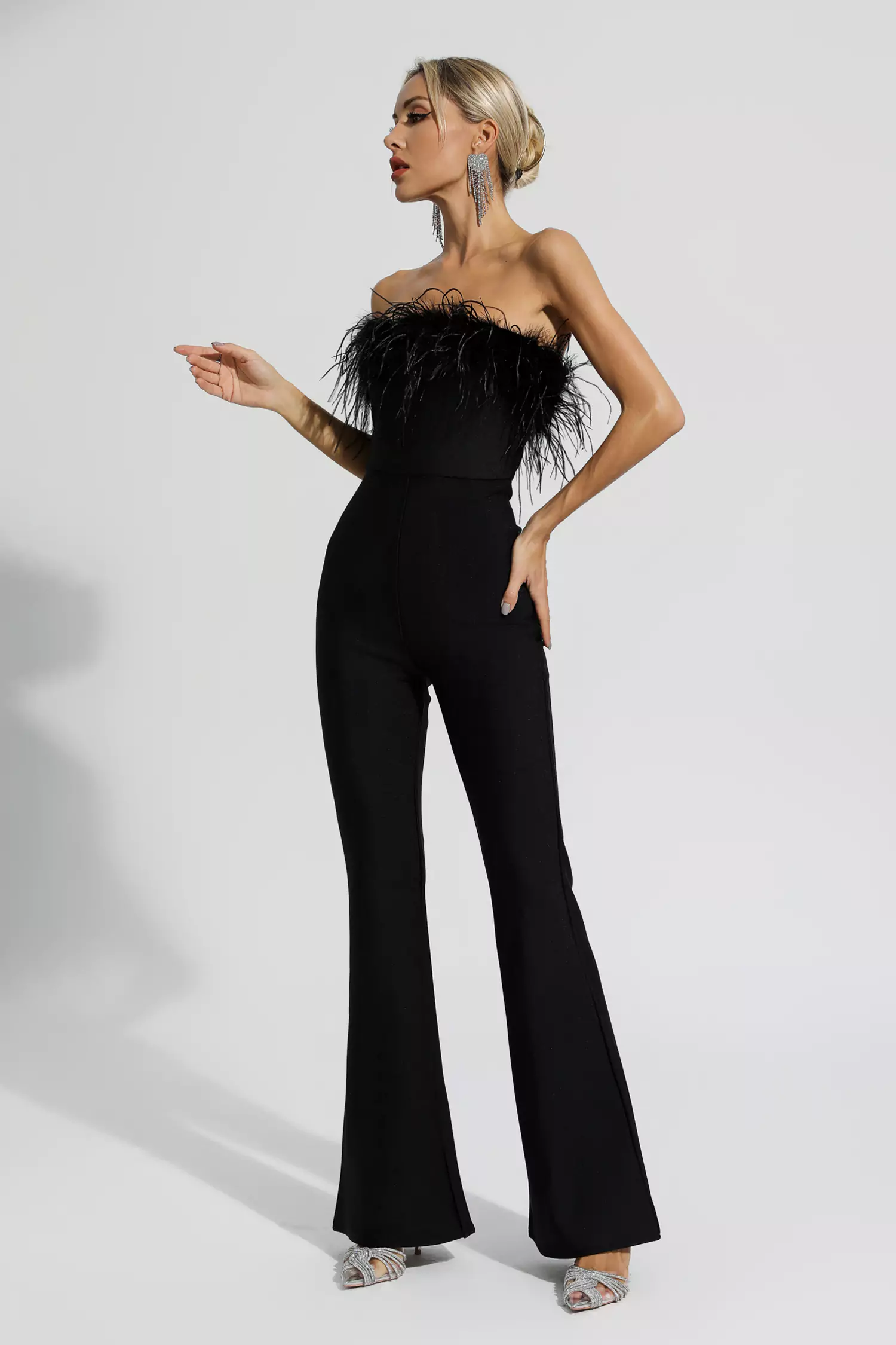 Lilith Black Bandage Jumpsuit-CATCHALL