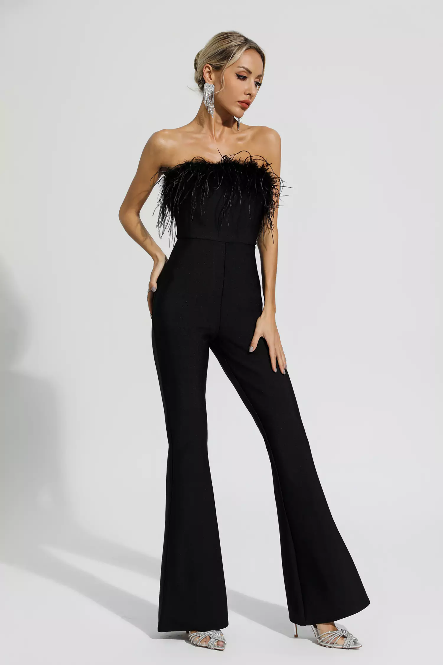 Lilith Black Bandage Jumpsuit-CATCHALL