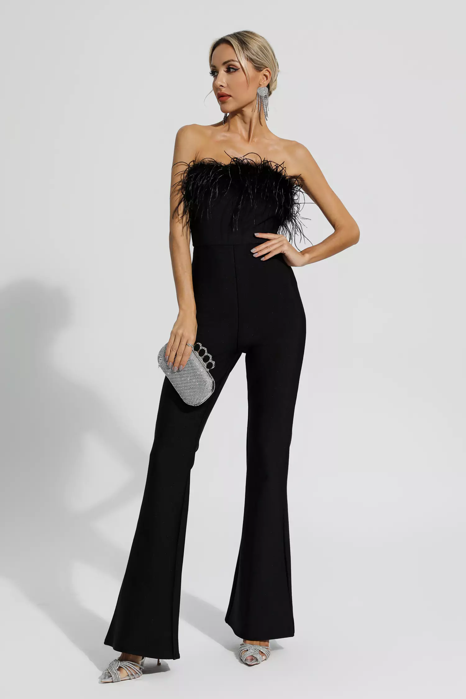 Lilith Black Bandage Jumpsuit-CATCHALL