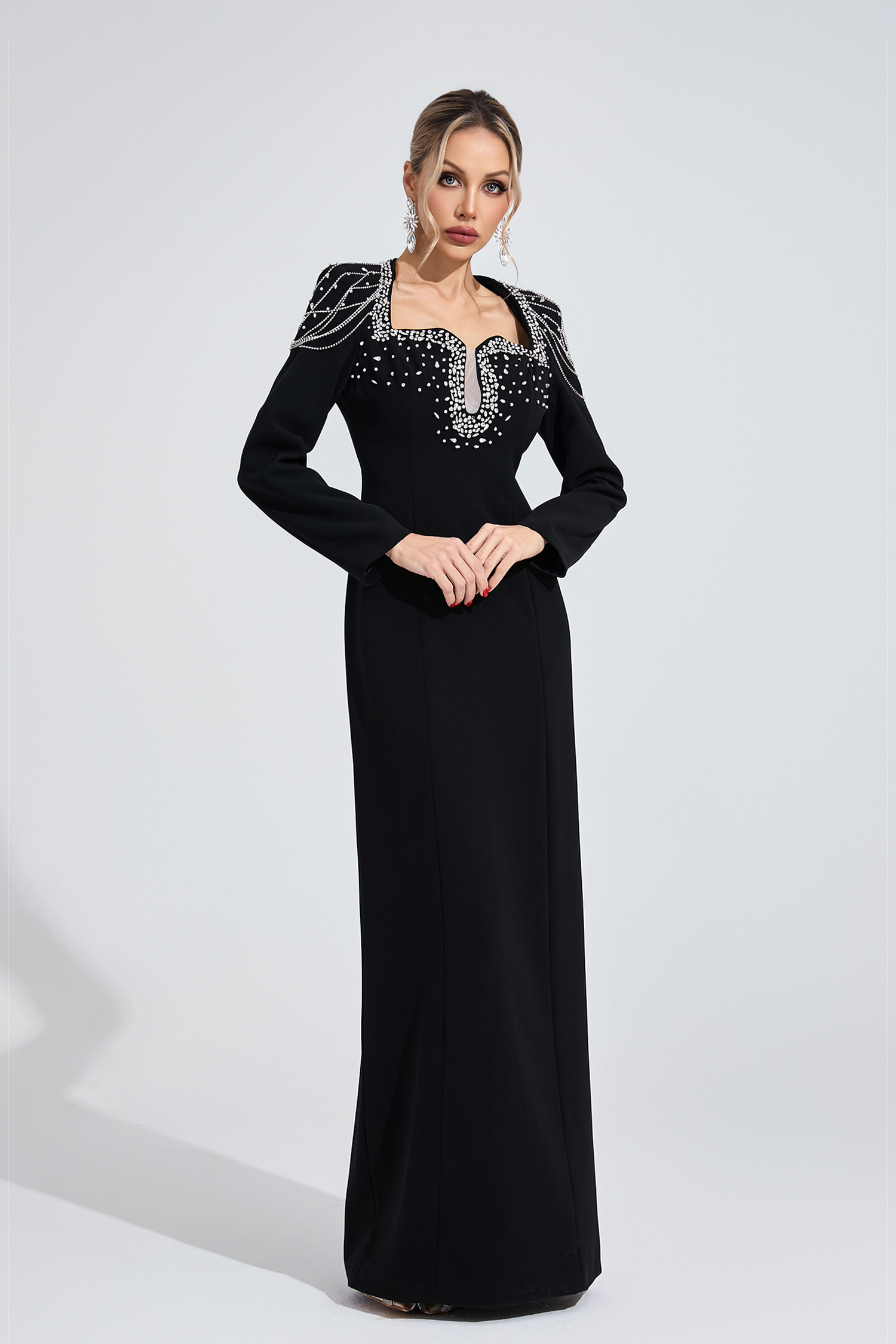 Liora Black Diamond Maxi Dress