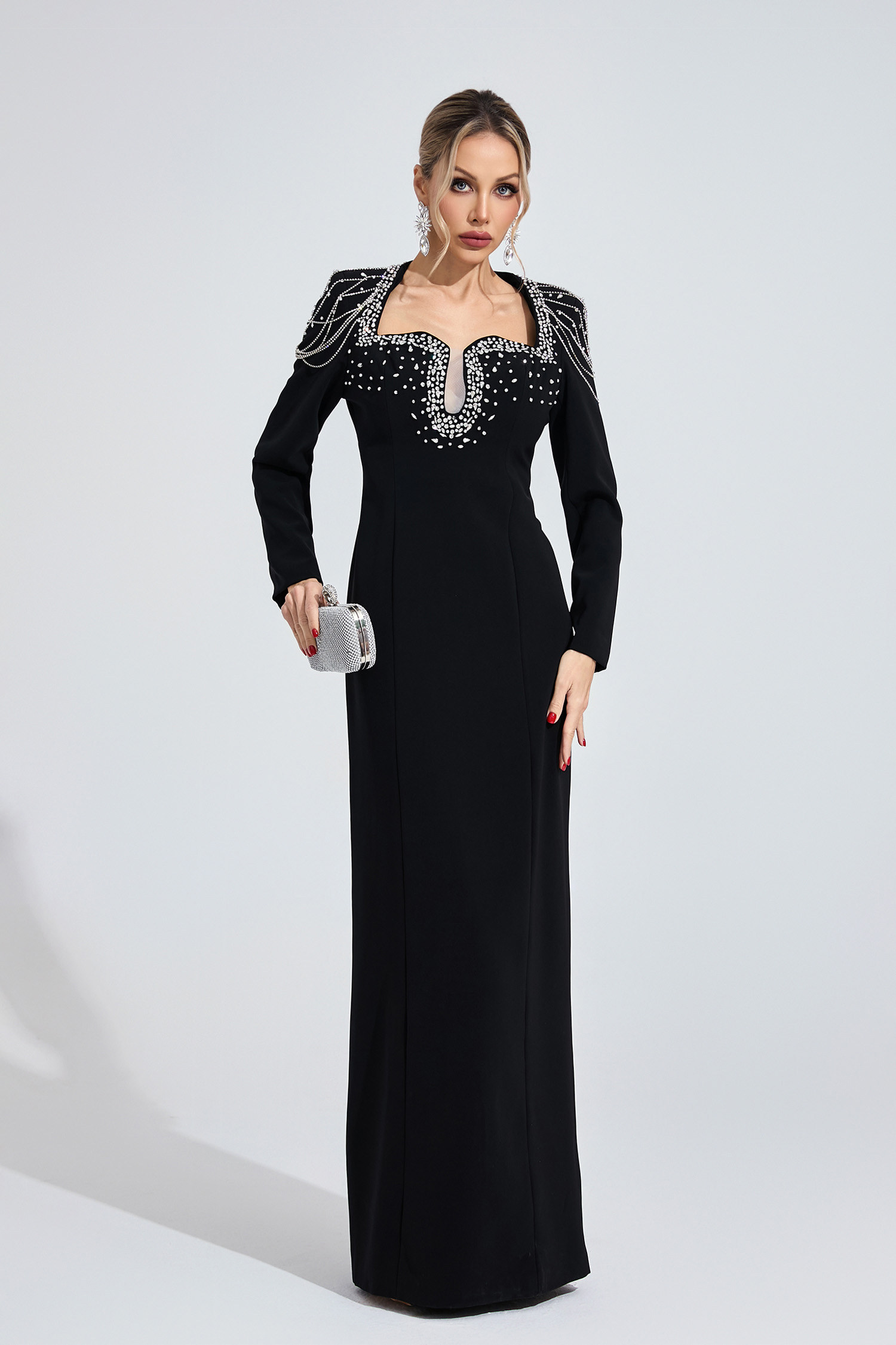 Liora Black Diamond Maxi Dress