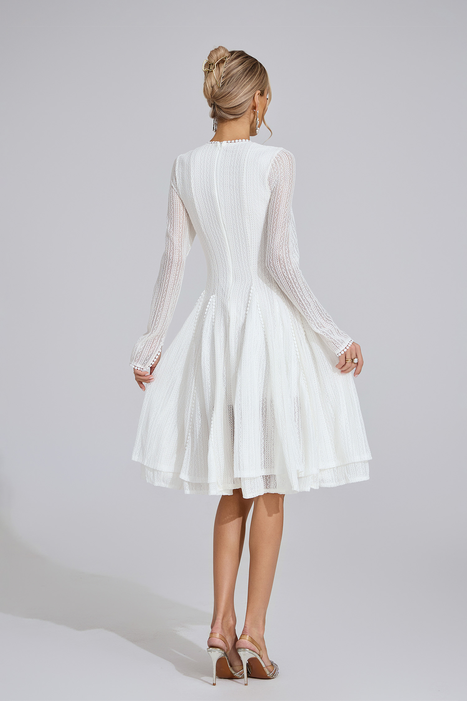 Llinos White Lace Maxi Dress