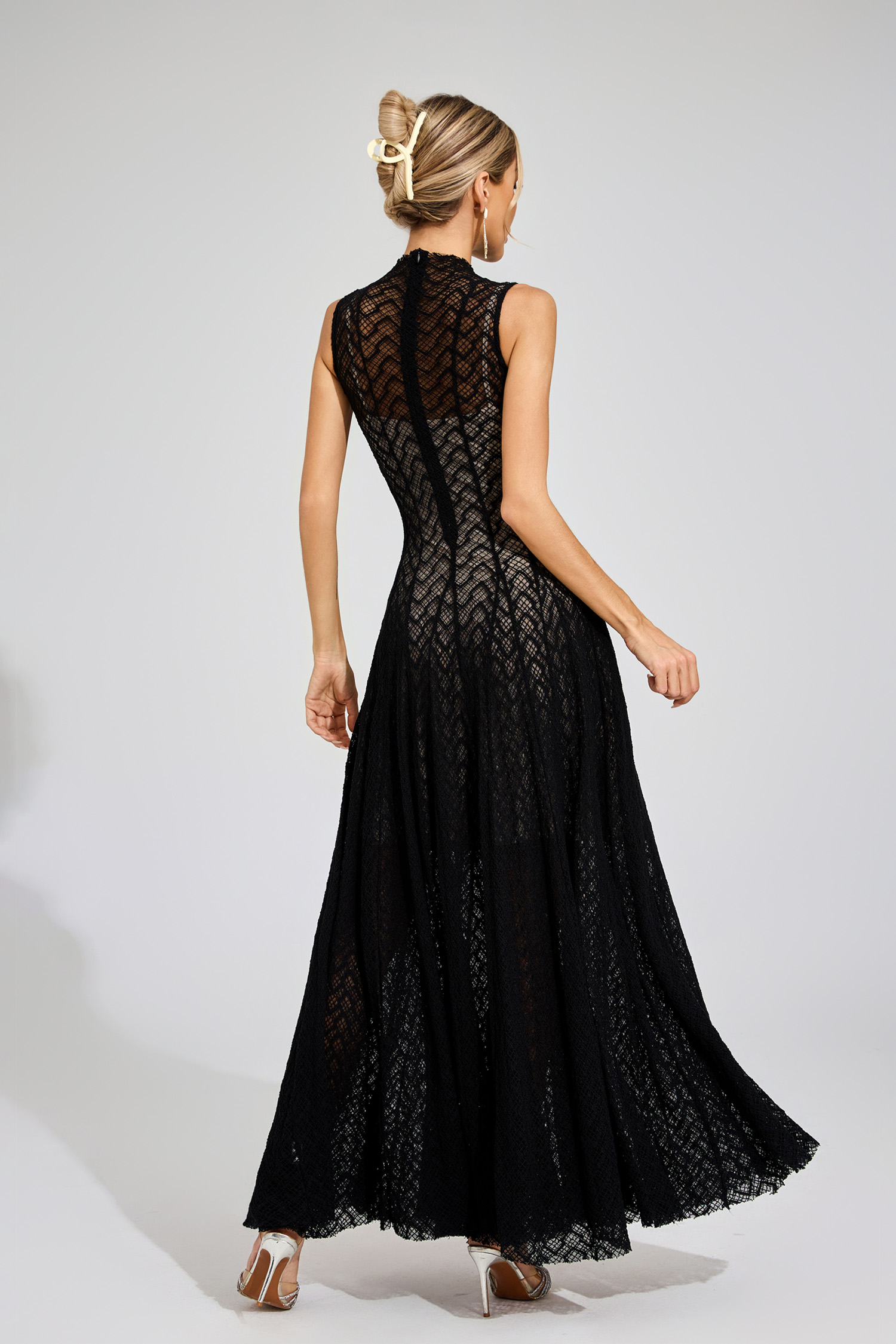 Lucas Black Lace Sleeveless Dress